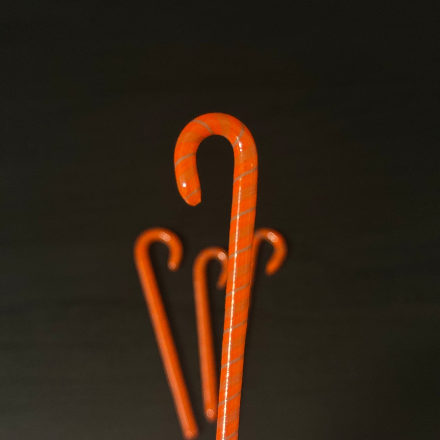Candy Cane Glass Ornament