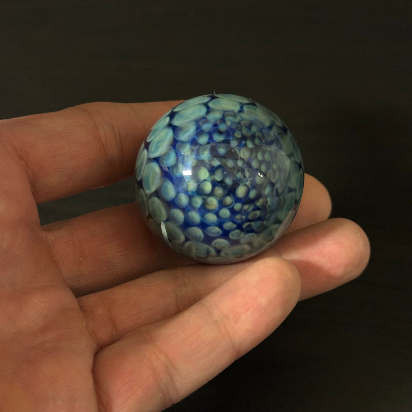 Honeycomb Glass Marble Hand Made