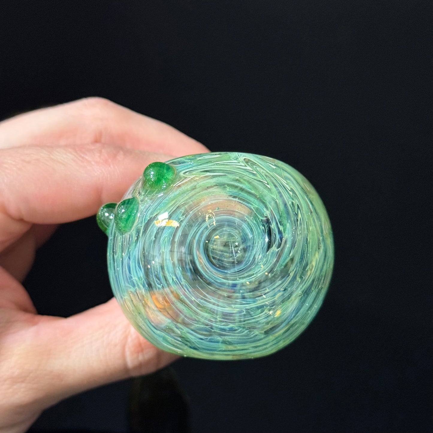 Wrap & Rake Color Changing Glass Heady Pipe Hand Blown