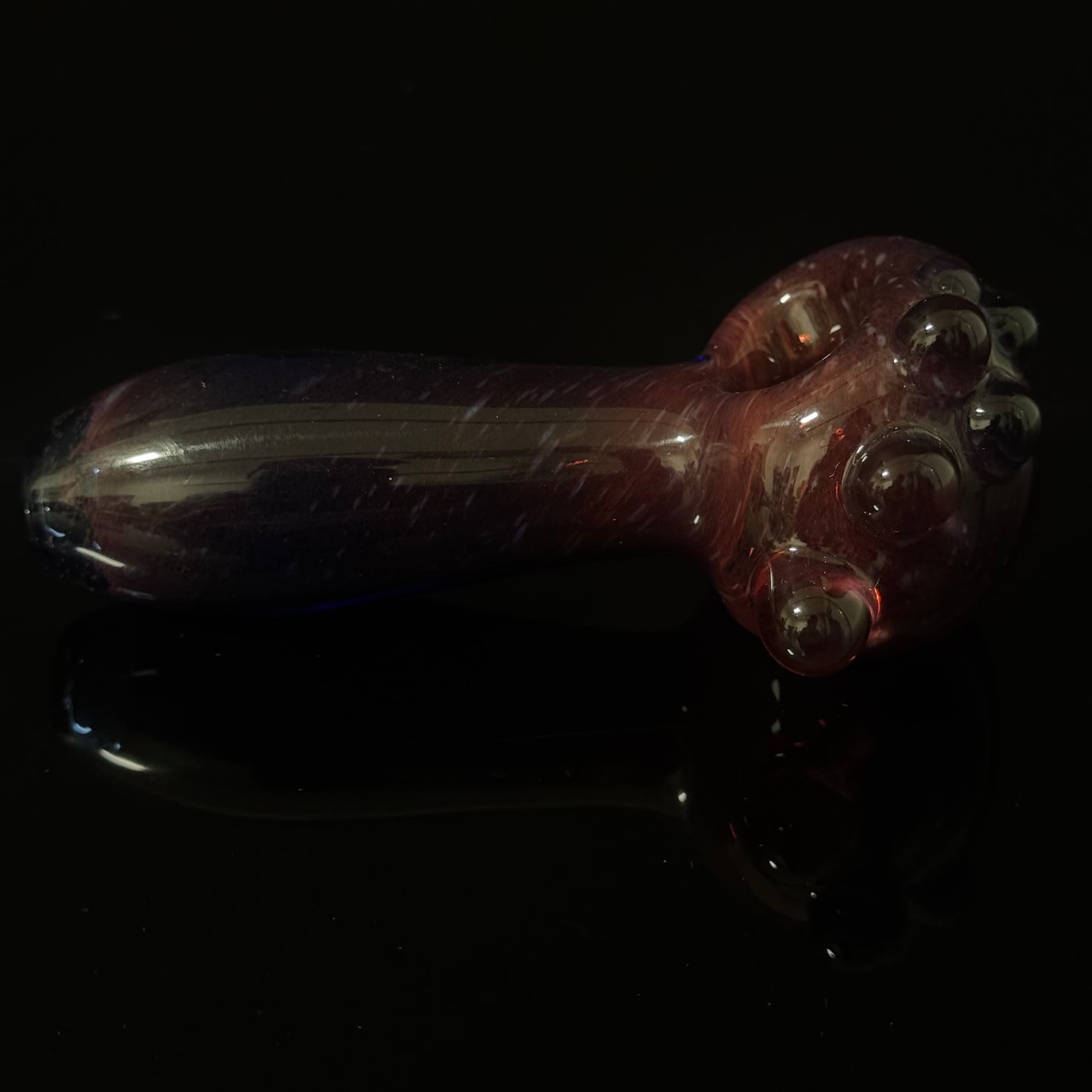 Multicolor Maroon Purple Inside Out Glass Pipe Heady Pipe Hand Blown Extra Thick