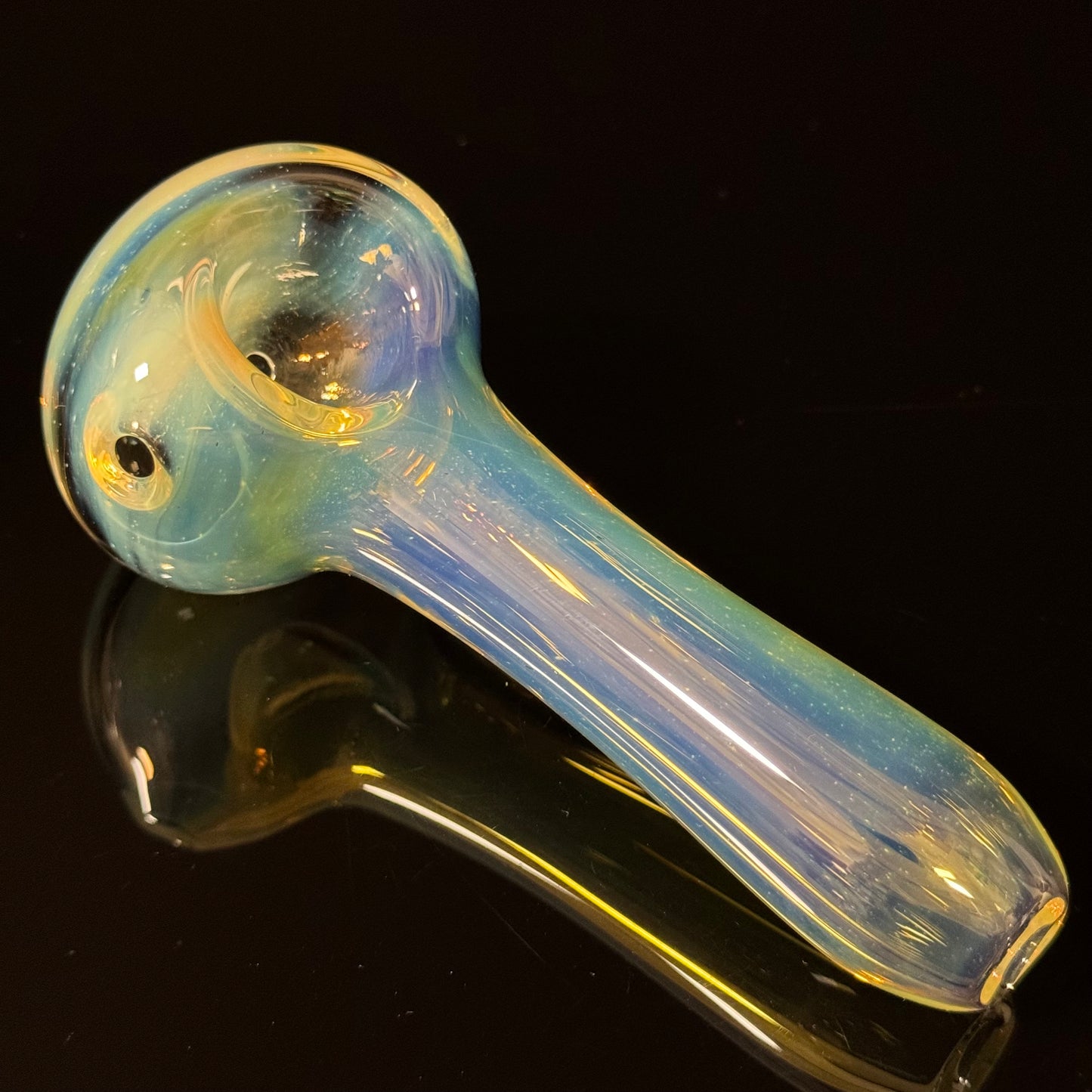 Inside Silver Fuming Color Changing Glass Heady Pipe Hand Blown