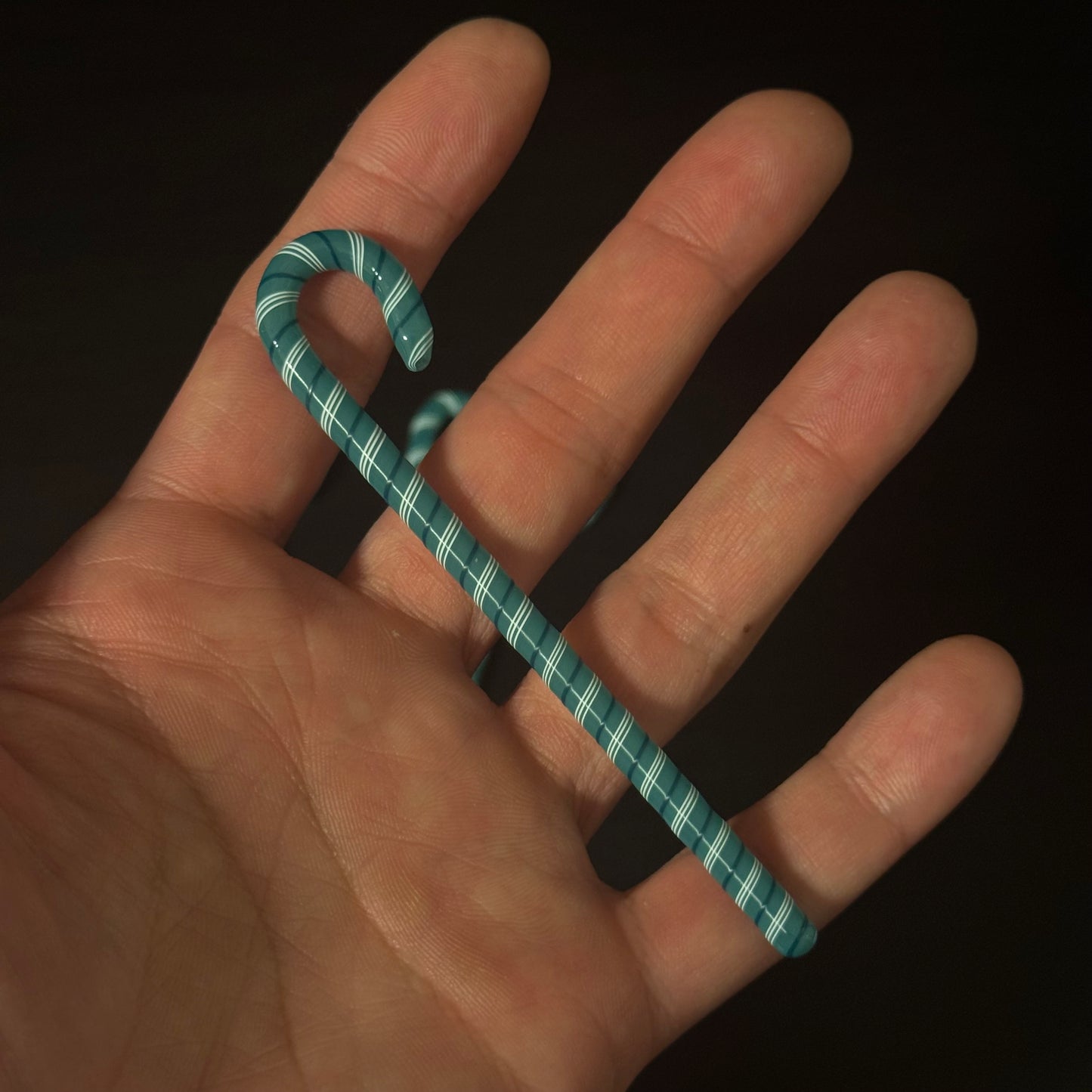 Candy Cane Glass Ornament