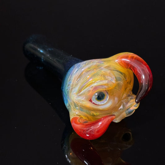 Sparkle Blue Eyeball Monster Glass Heady Pipe Hand Blown