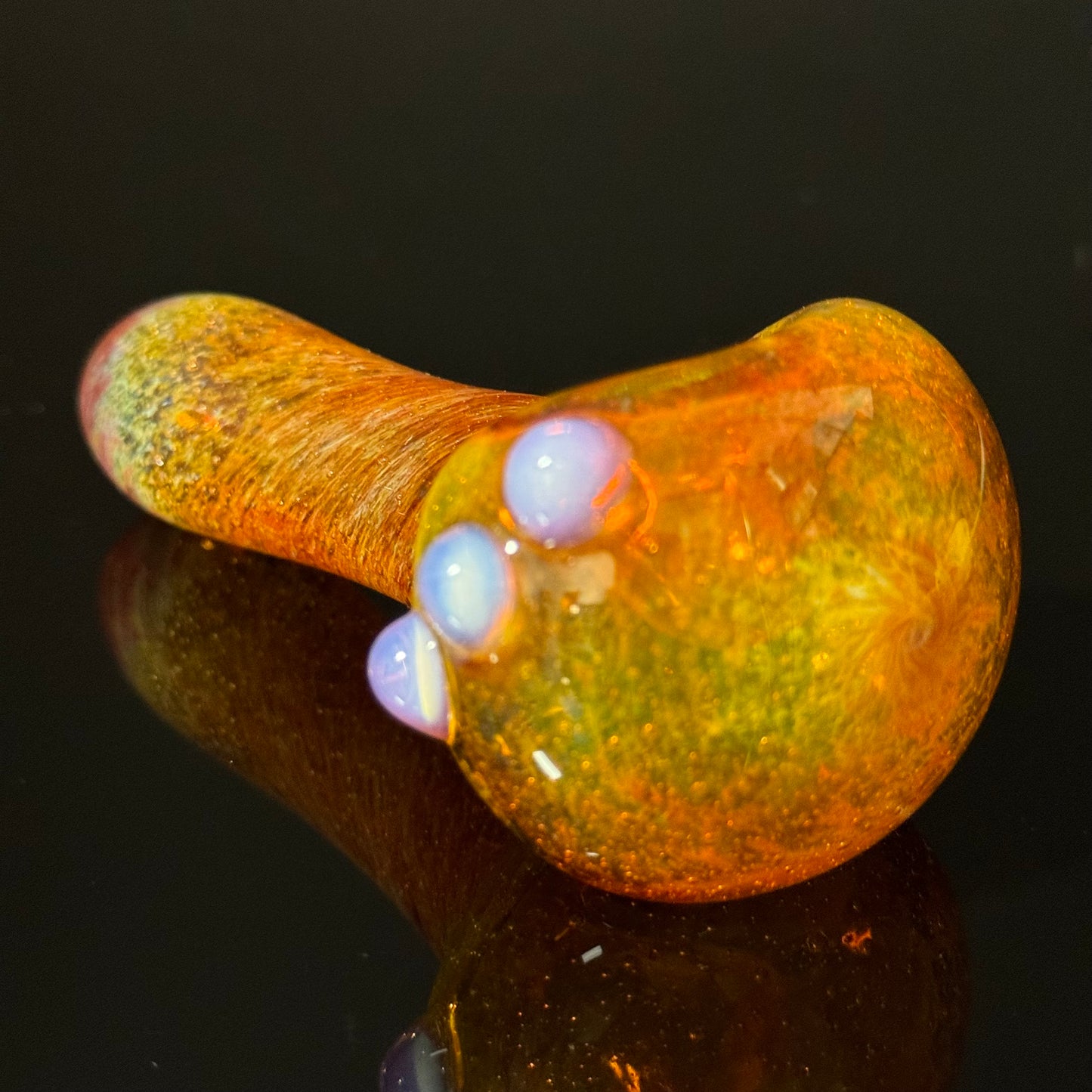 Multicolor Orange Inside Out Glass Pipe Heady Pipe Hand Blown Extra Thick