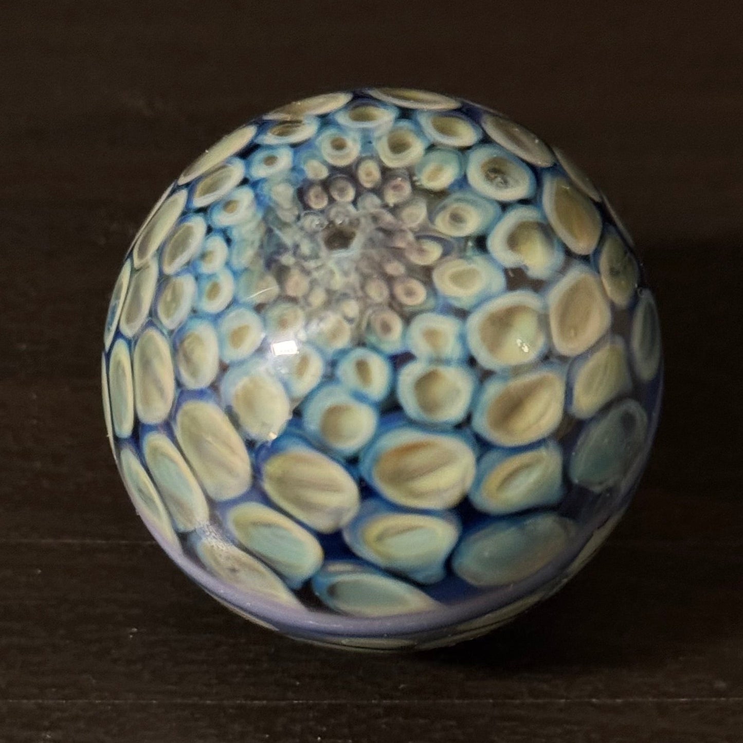 Honeycomb Glass Marble Hand Made