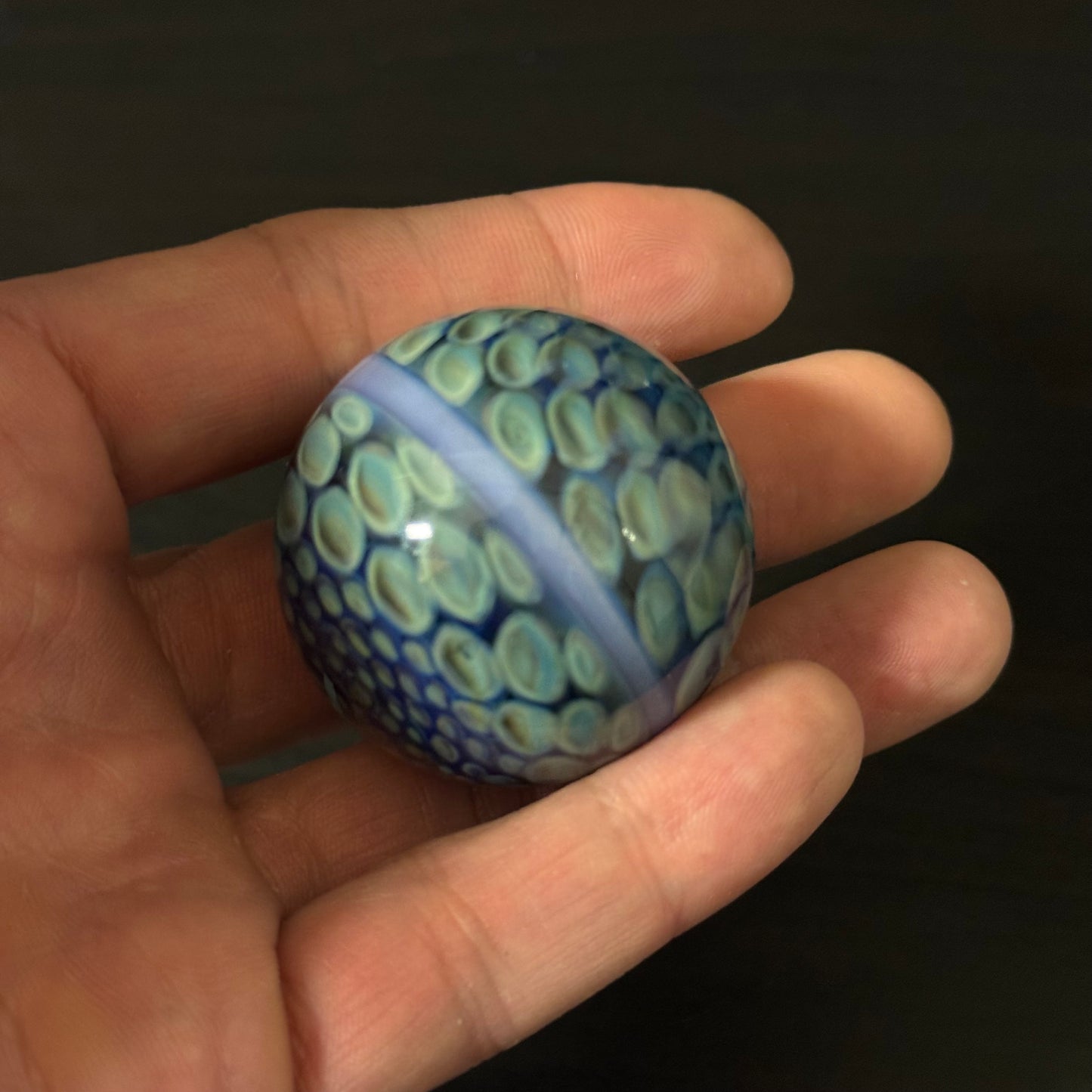Honeycomb Glass Marble Hand Made