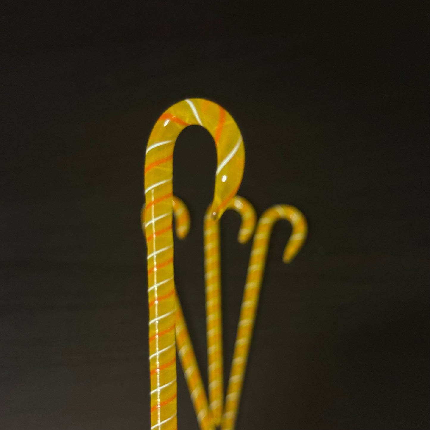 Candy Cane Glass Ornament