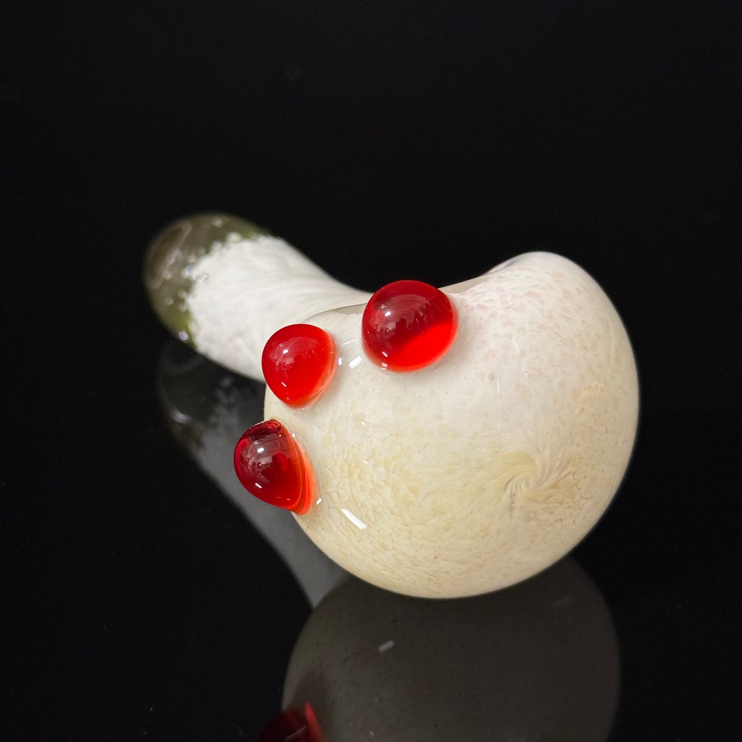 White Inside Out Glass Pipe Heady Pipe Hand Blown Extra Thick