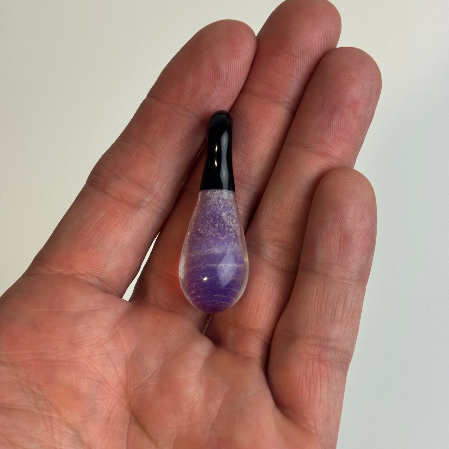 Memorial Cremation Glass Pendant Encased over Color