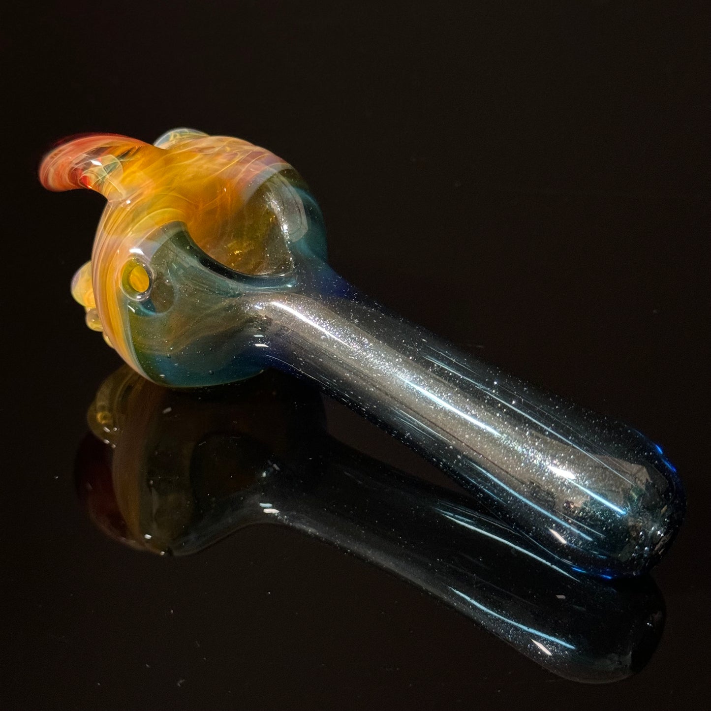 Sparkle Blue Eyeball Monster Glass Heady Pipe Hand Blown