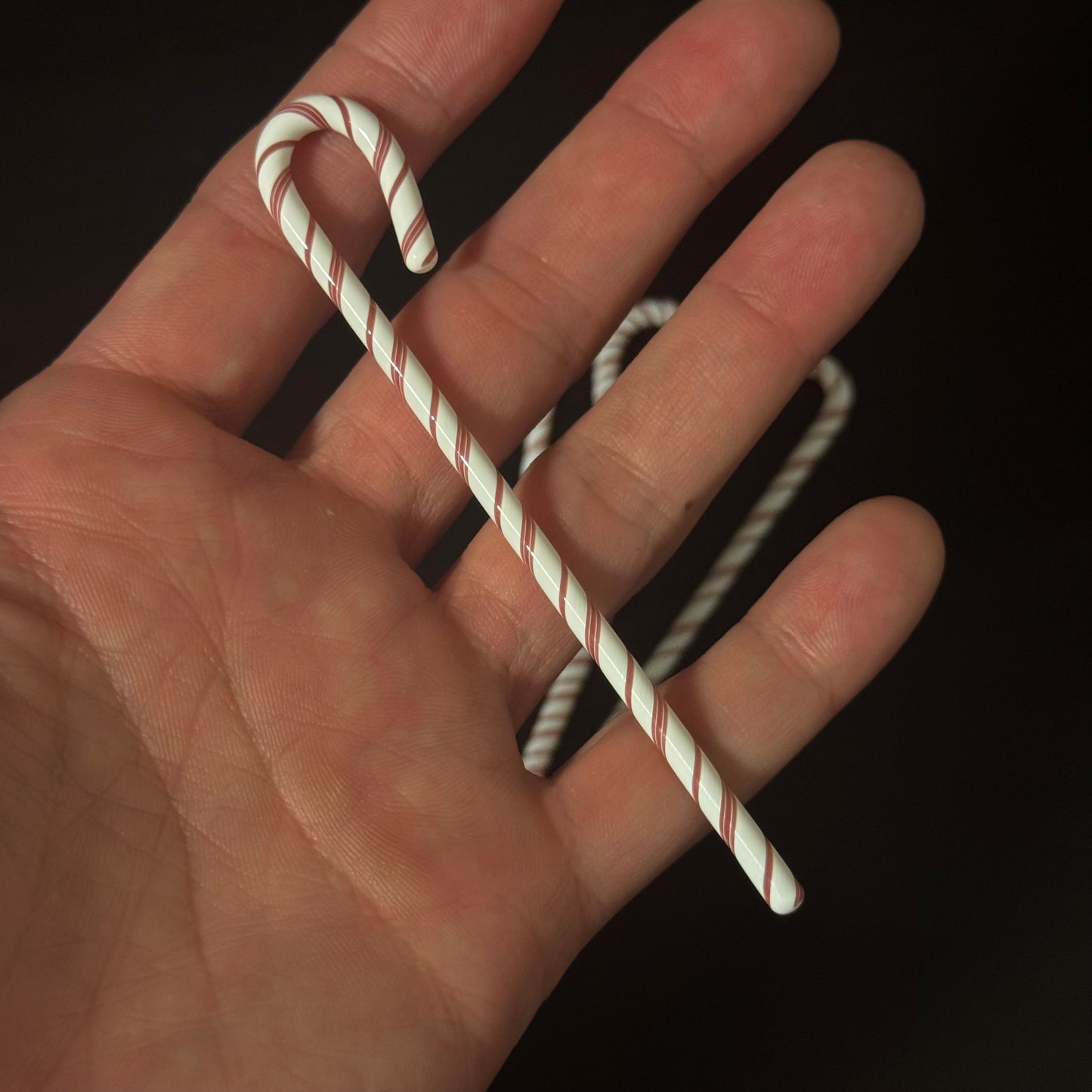 Candy Cane Glass Ornament