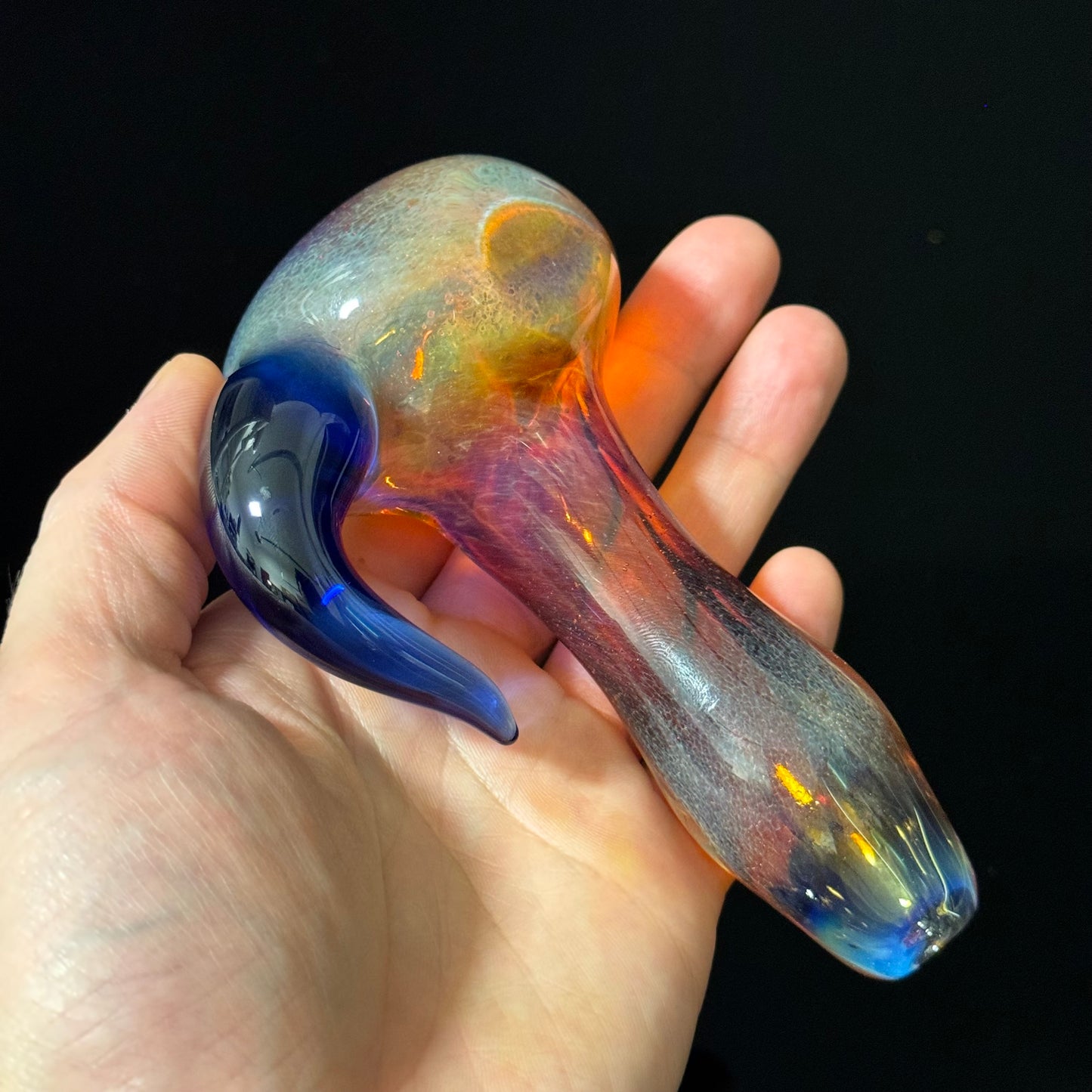 Color Changing Multicolor Inside Out Glass Pipe Heady Pipe Hand Blown Extra Thick