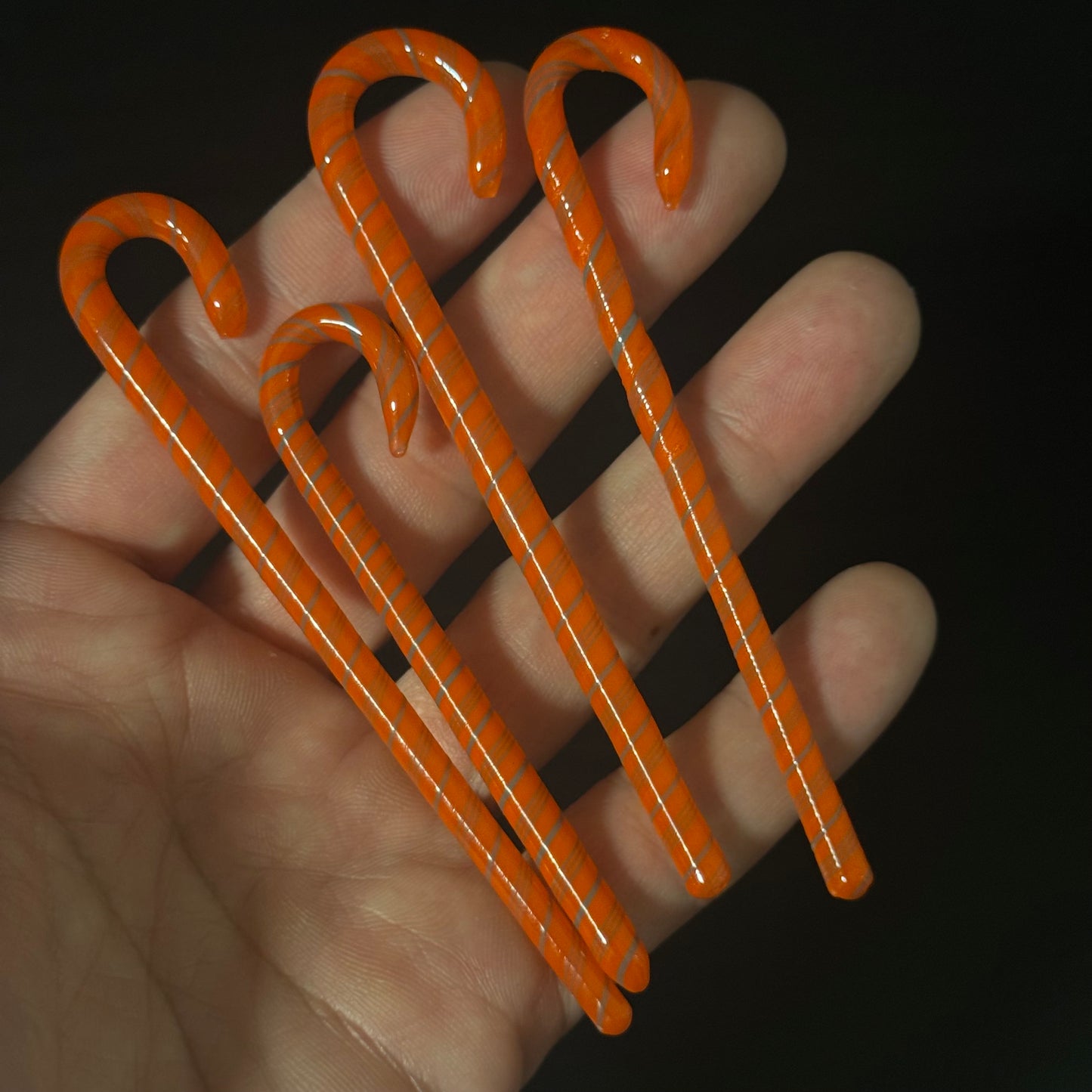 Candy Cane Glass Ornament