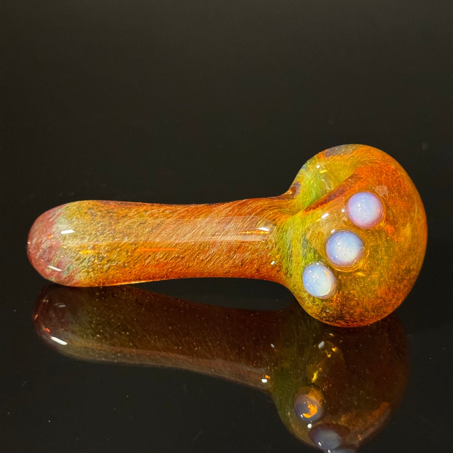 Multicolor Orange Inside Out Glass Pipe Heady Pipe Hand Blown Extra Thick