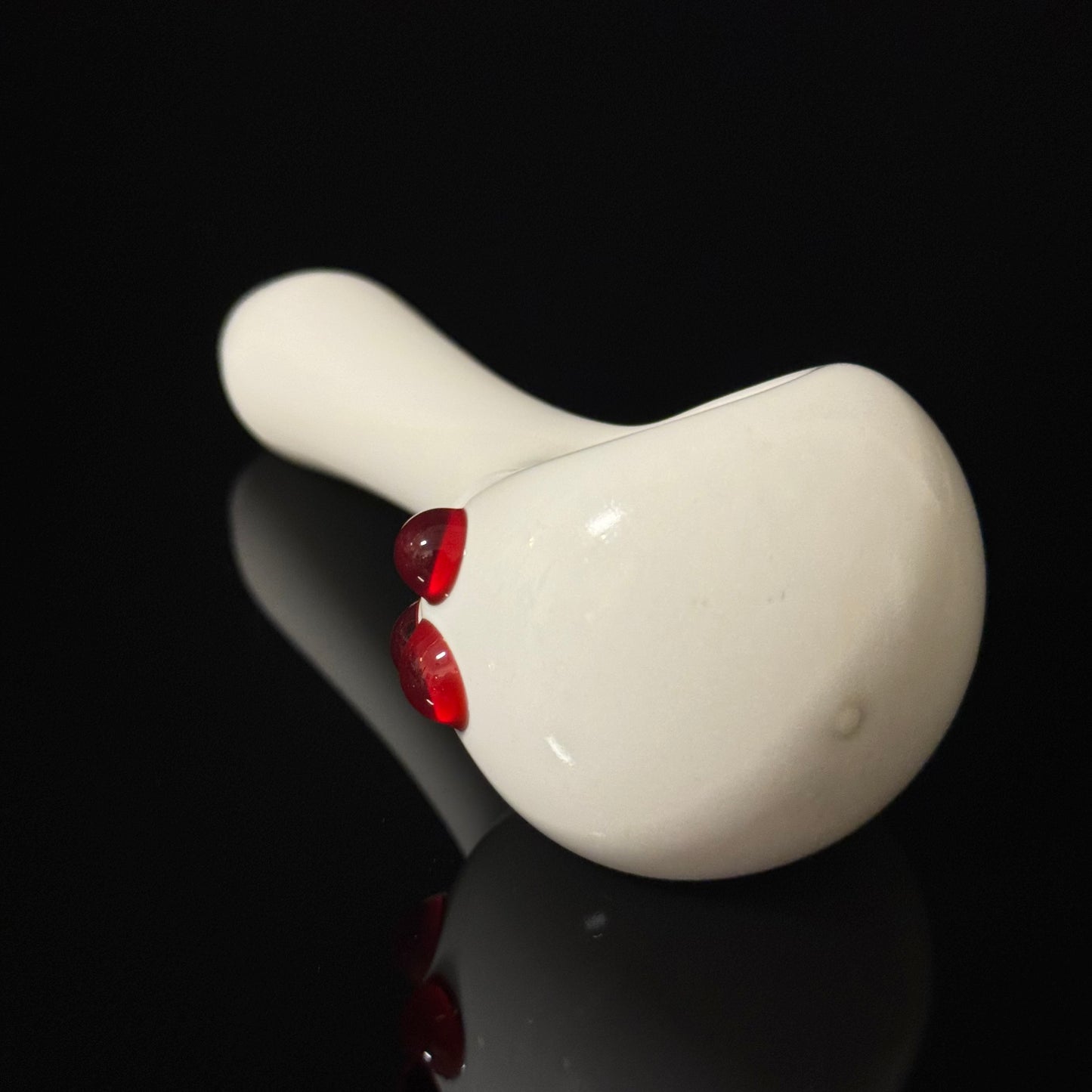 Solid White Pipe, Heady With Hand Blown