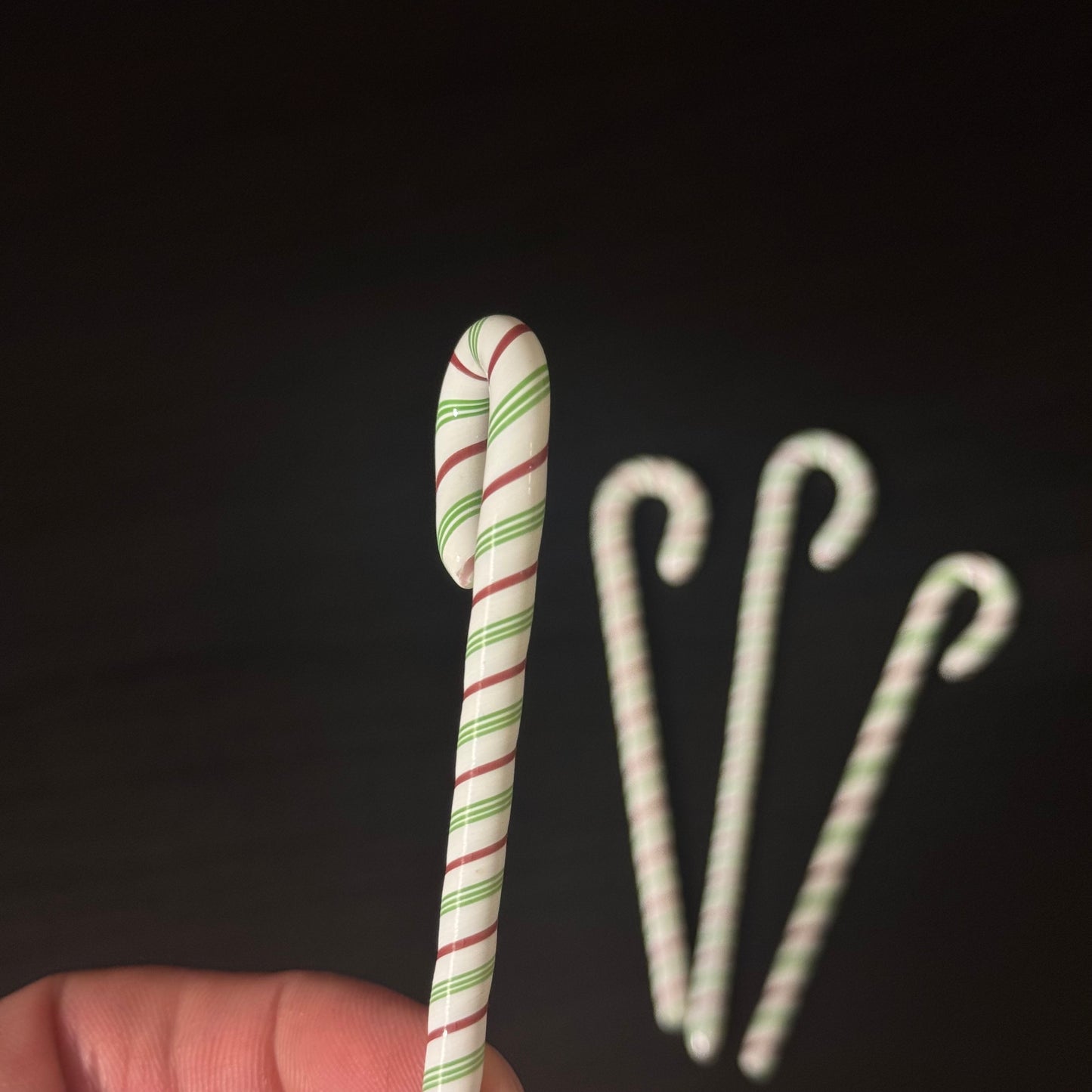 Candy Cane Glass Ornament