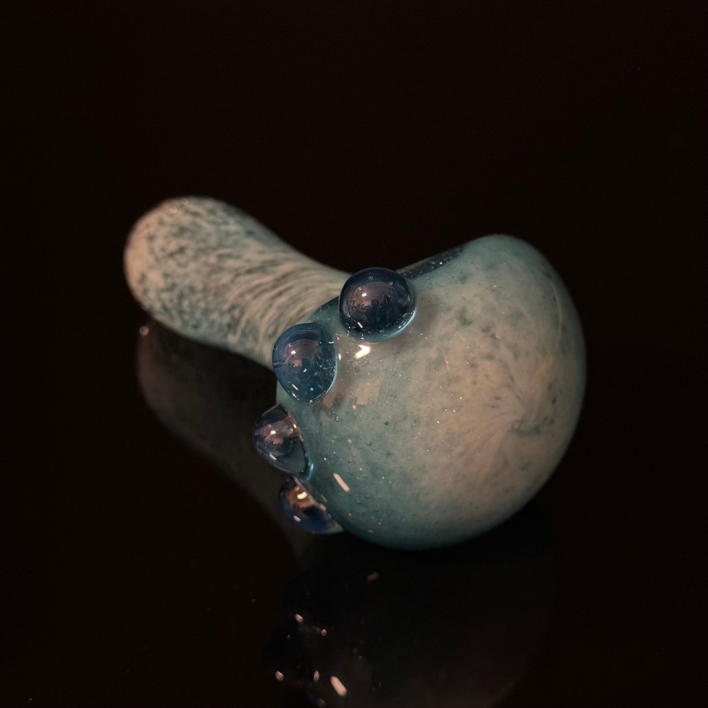 Heavy Inside out Sparkle Blue & White Glass Pipe Heady Pipe Hand Blown