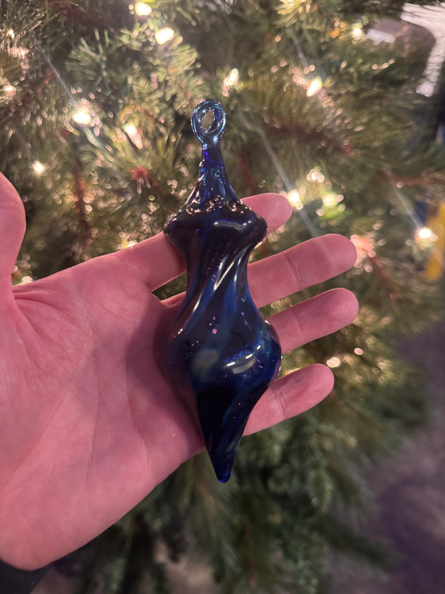 Glass Ornament Cobalt Blue