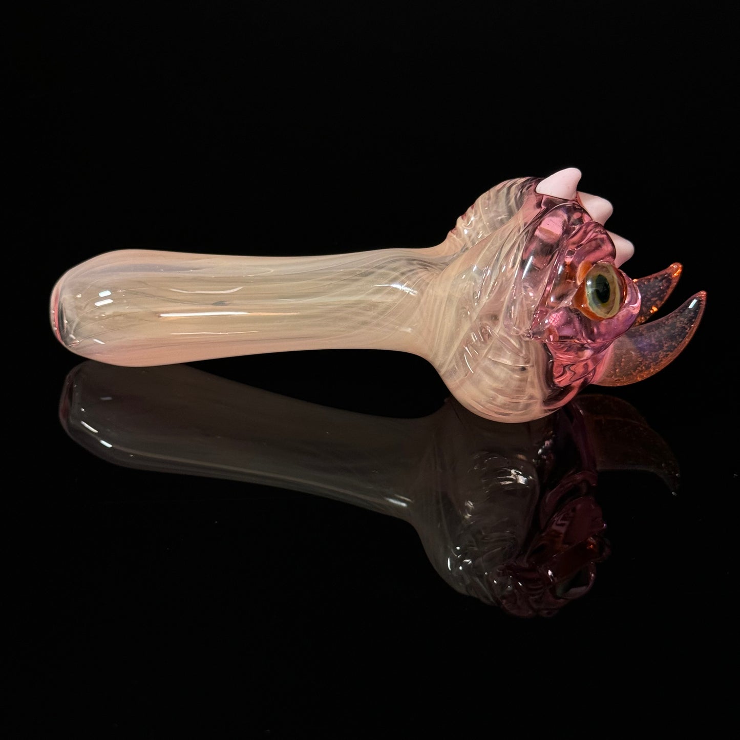 Pink Eyeball Monster Glass Heady Pipe Hand Blown