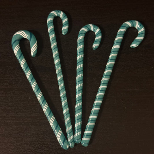 Candy Cane Glass Ornament
