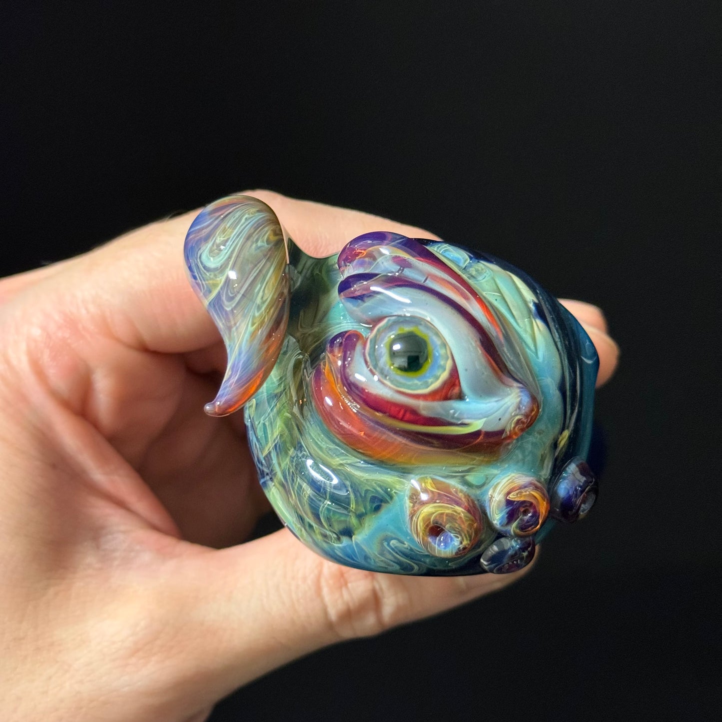 Eyeball Monster Glass Heady Pipe Hand Blown