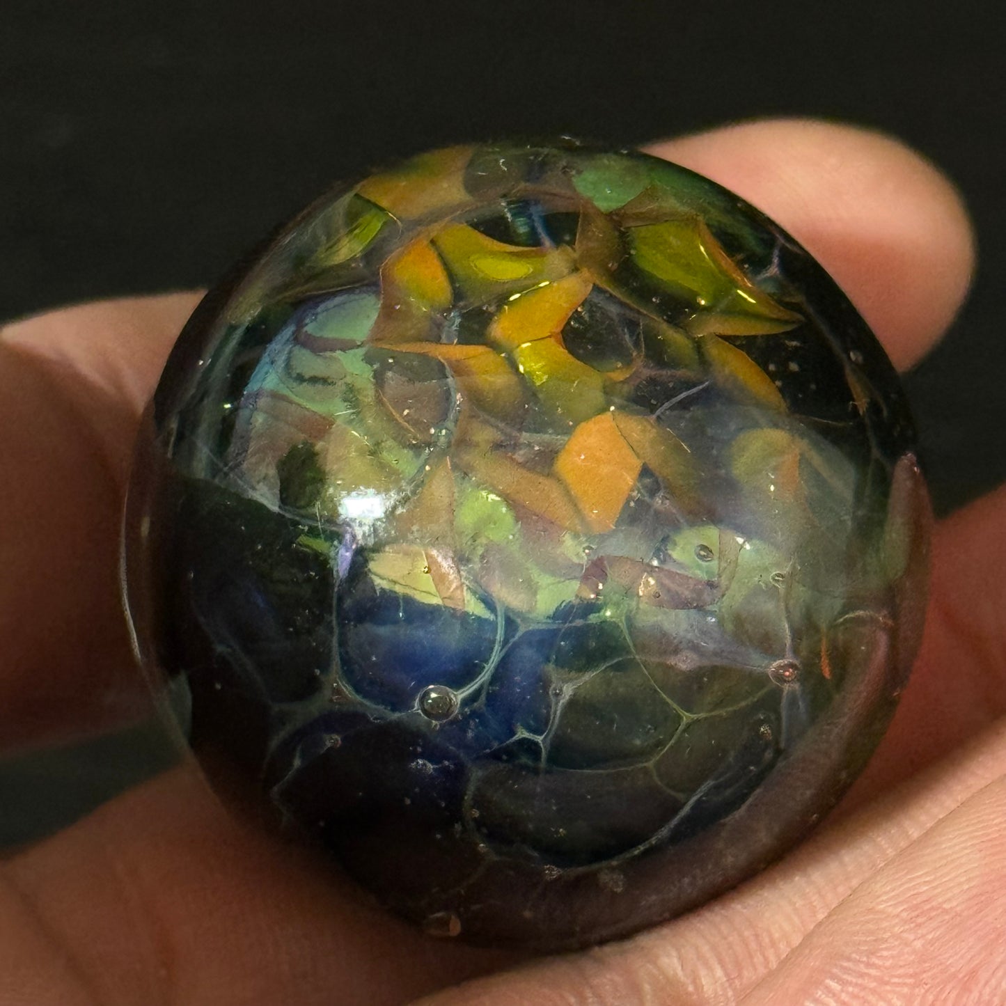 Space Galactic Vortex Glass Marble Hand Made