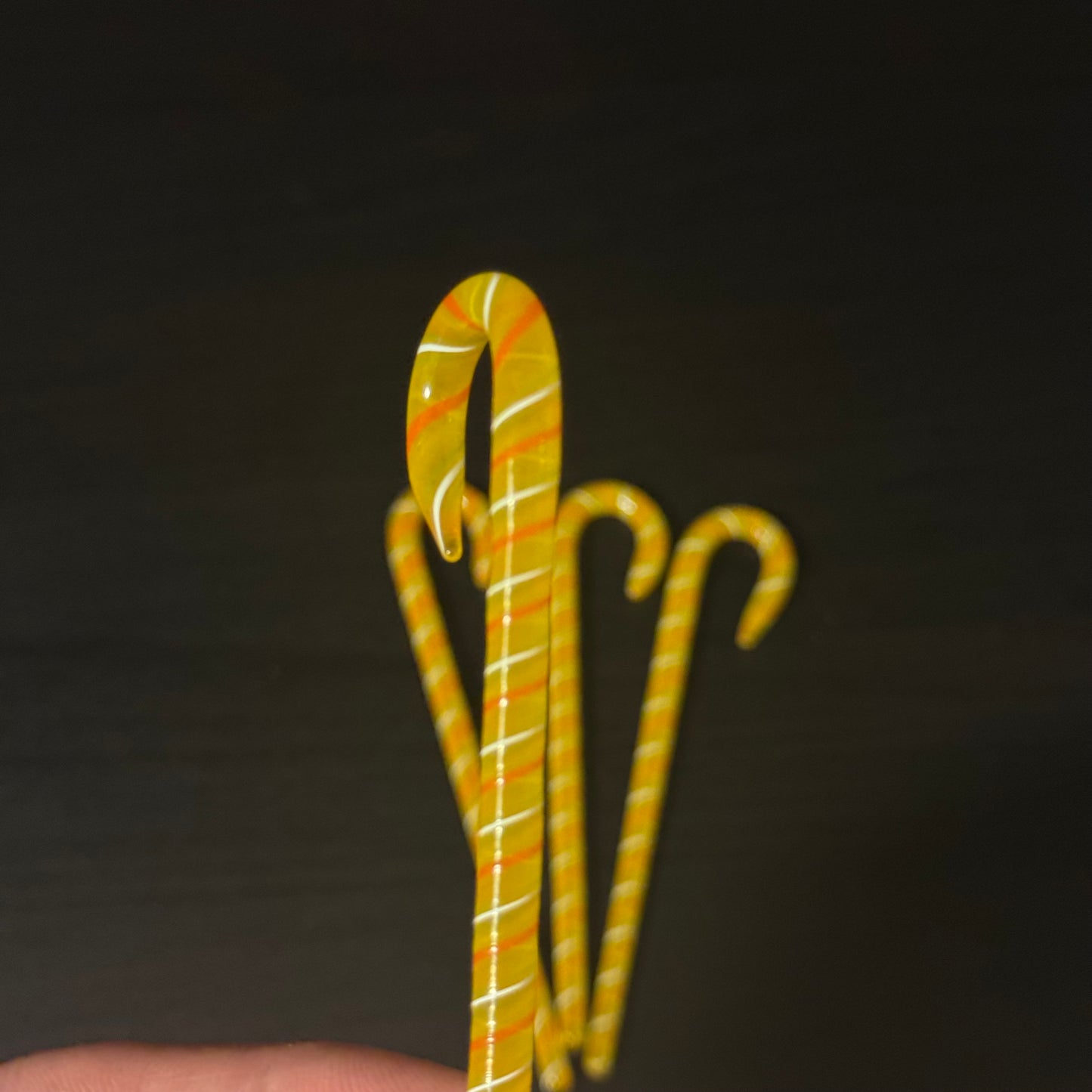 Candy Cane Glass Ornament