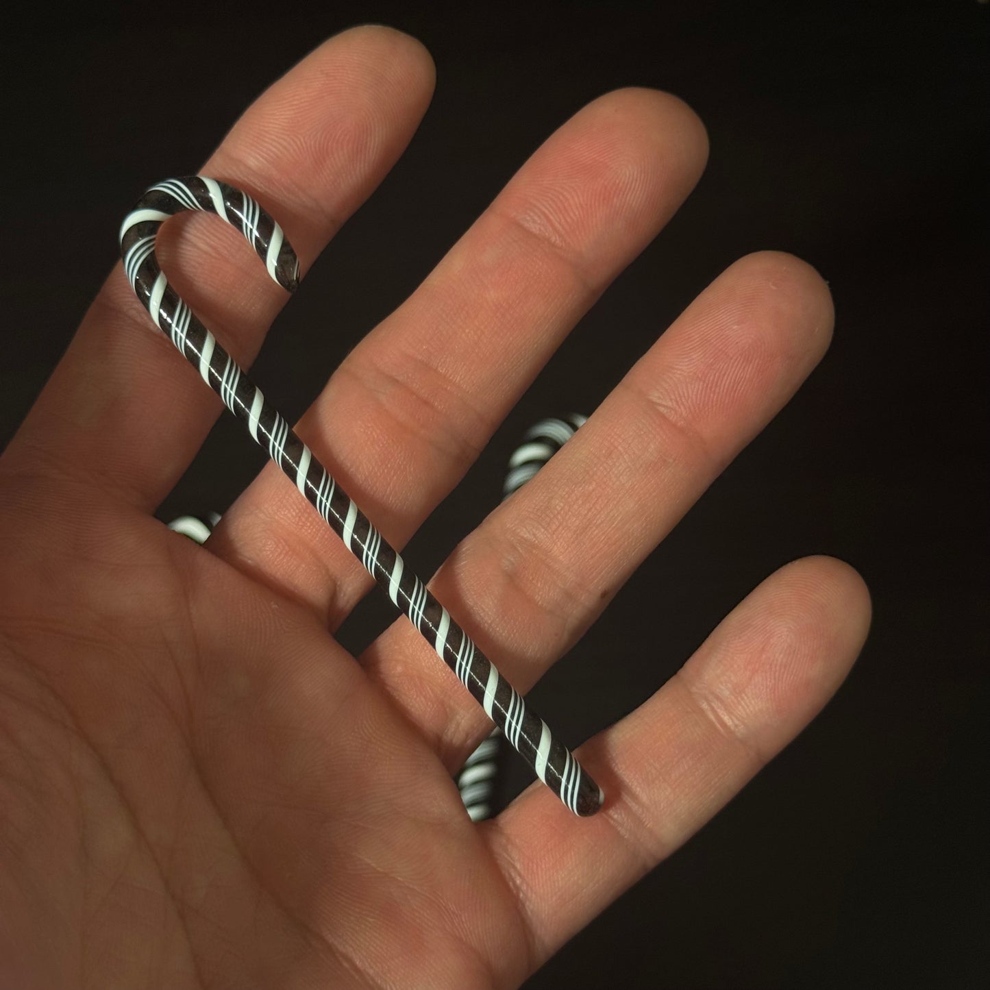 Candy Cane Glass Ornament