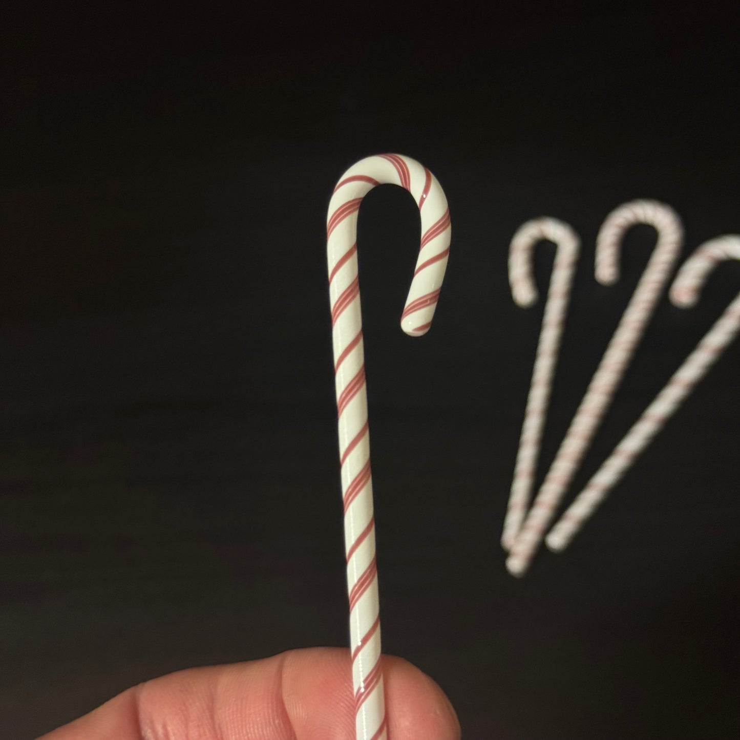 Candy Cane Glass Ornament
