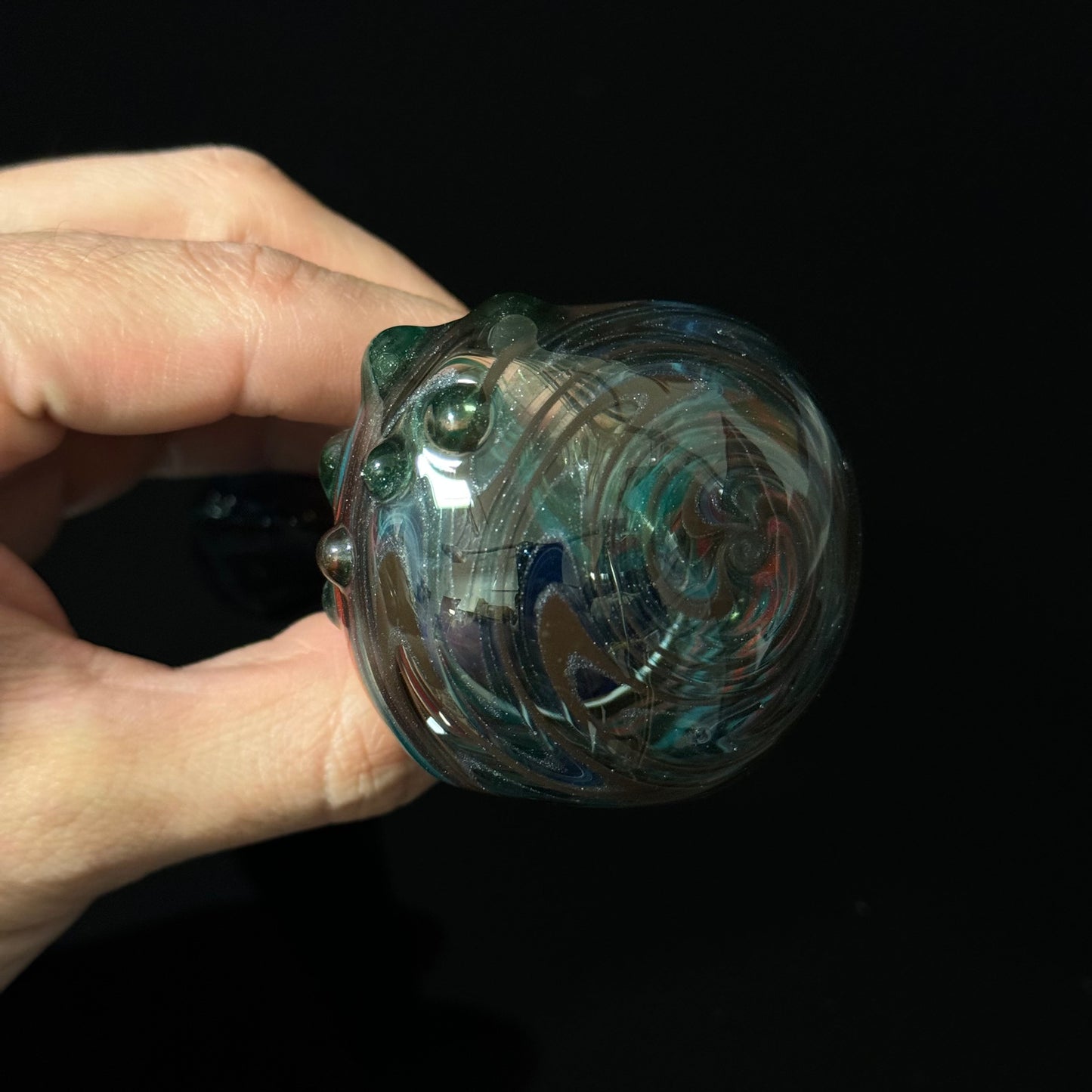 Full Linework Switchback Glass Pipe, Heady Hand Blown