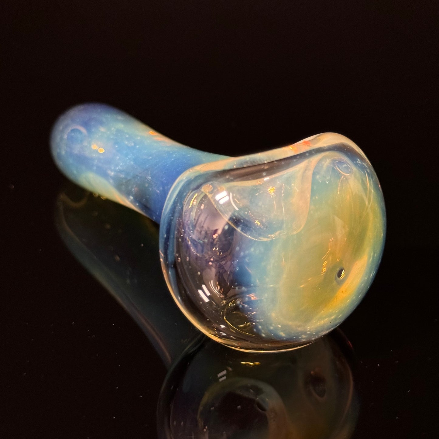 Inside Silver Fuming Color Changing Glass Heady Pipe Hand Blown