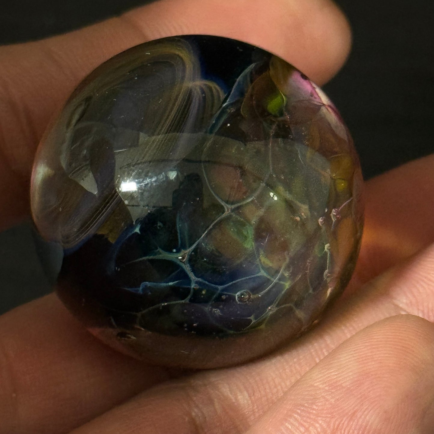 Space Galactic Vortex Glass Marble Hand Made