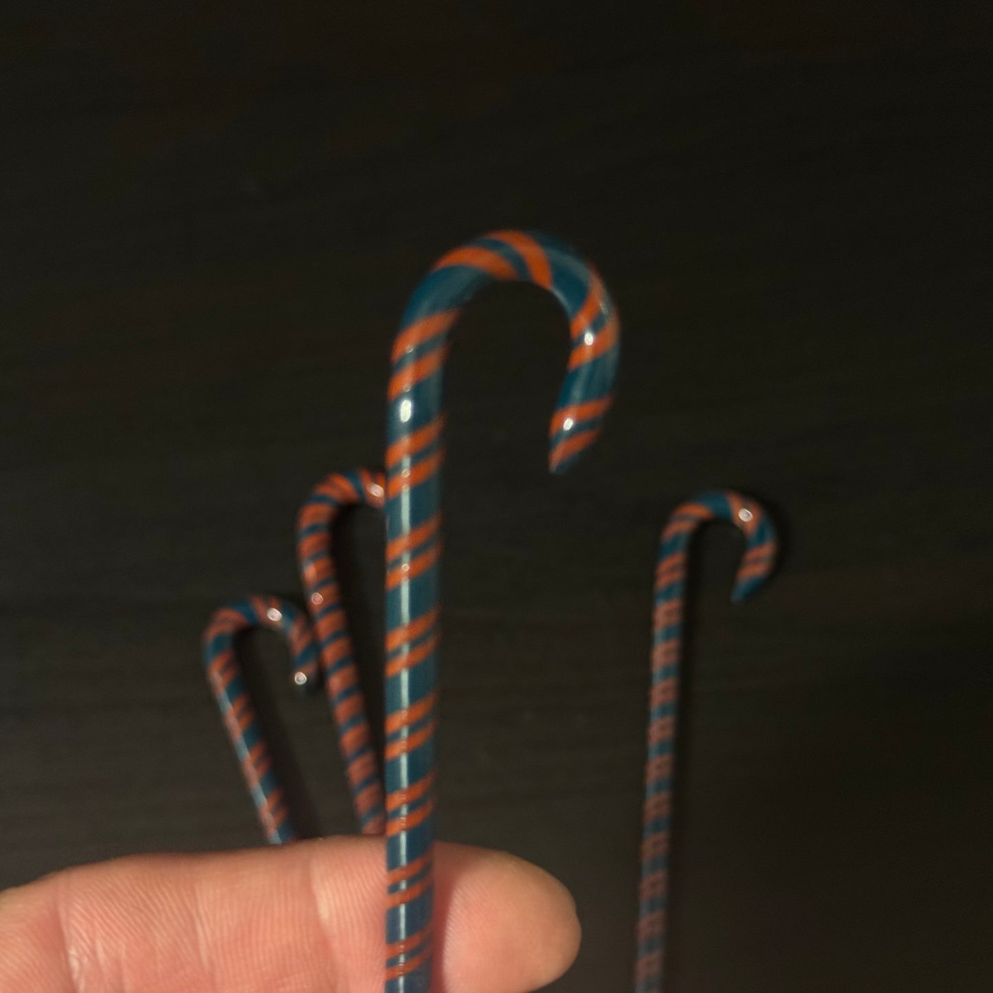 Candy Cane Glass Ornament