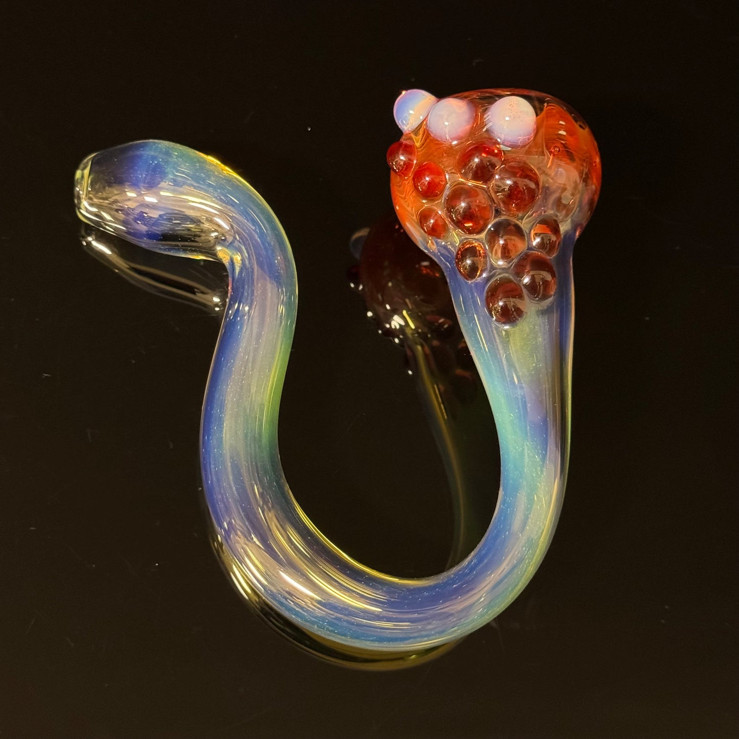 Silver Fumed Color Changing Glass Sherlock Pipe, Heady Hand Blown