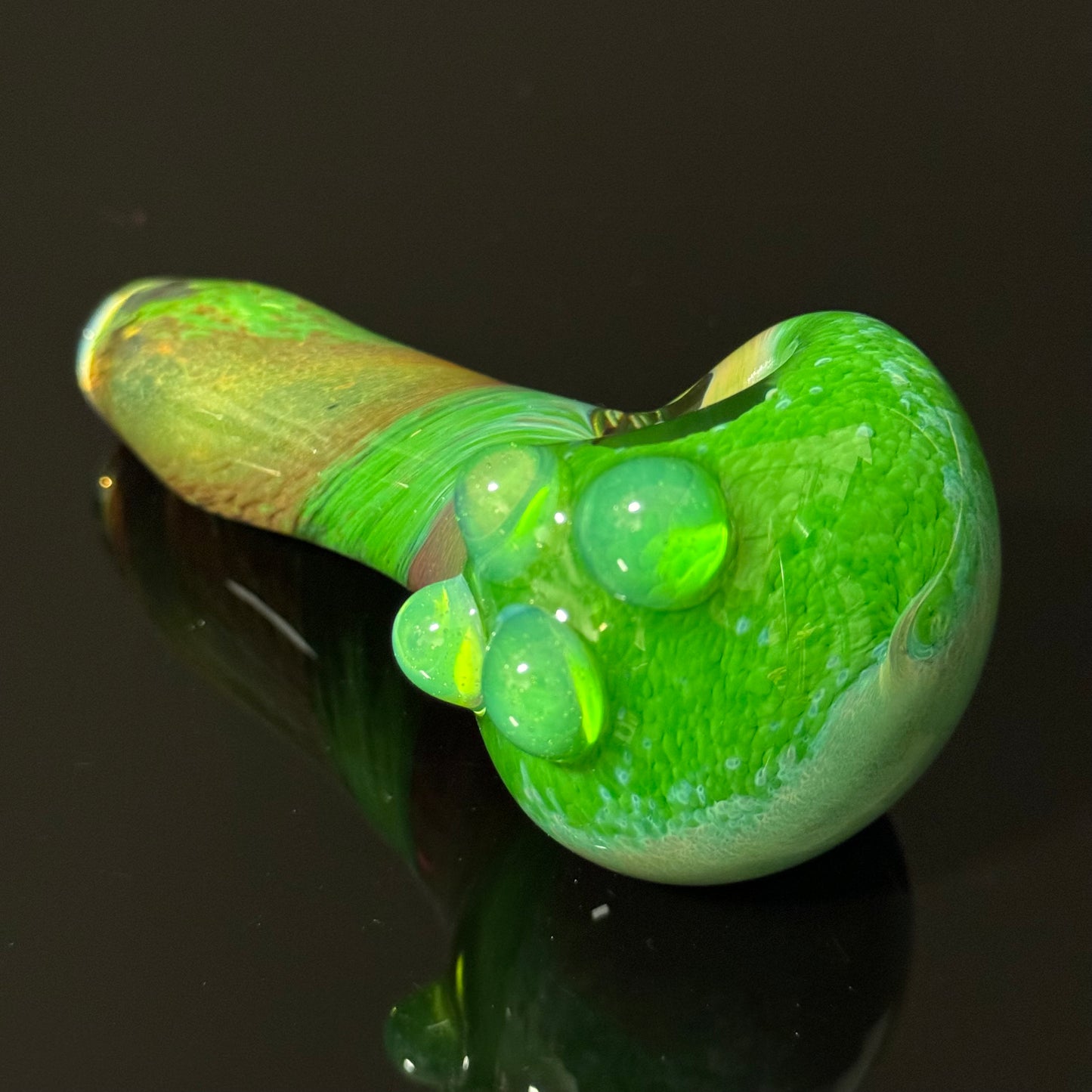 Green & Blue Inside Out Glass Pipe Heady Pipe Hand Blown Extra Thick