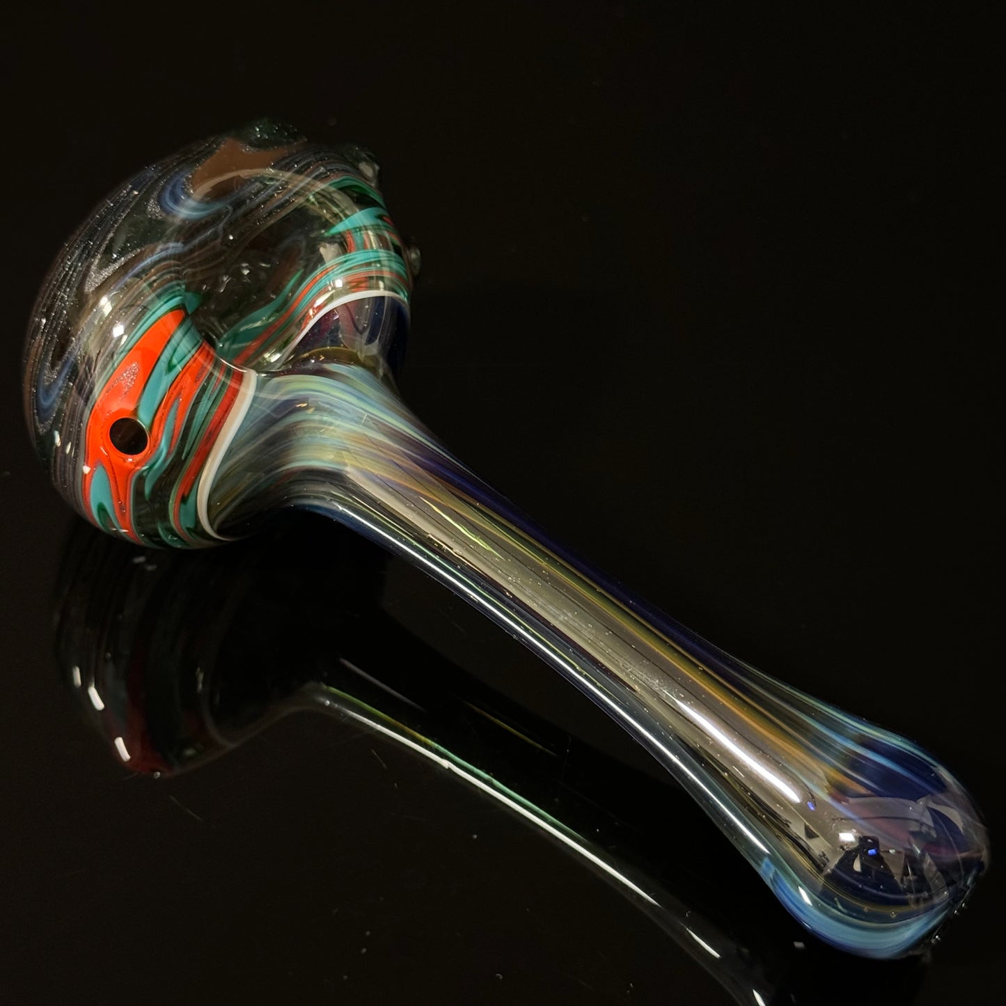 Full Linework Switchback Glass Pipe, Heady Hand Blown