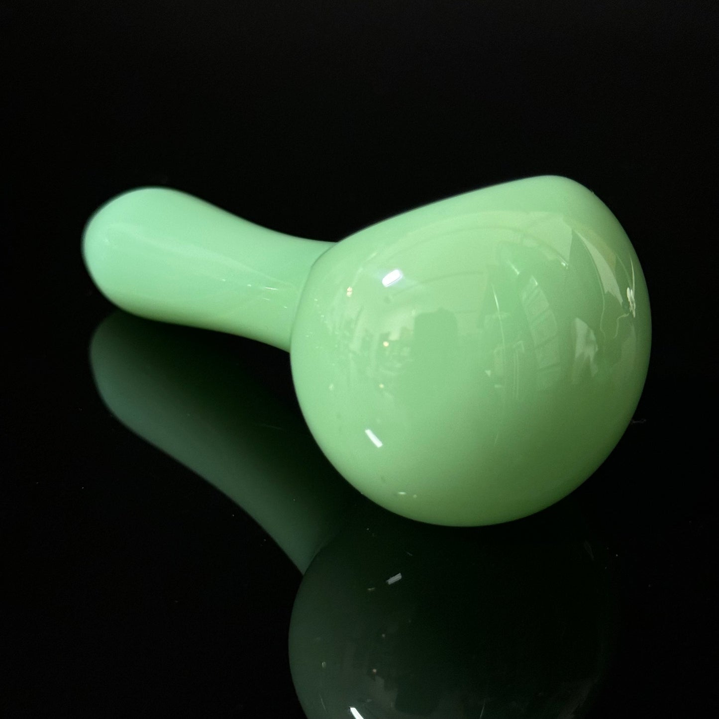 Solid Teal Color Glass Heady Pipe Hand Blown