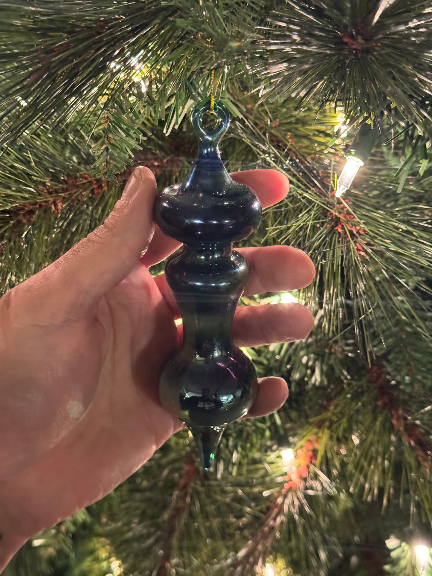 Glass Ornament Cobalt Blue