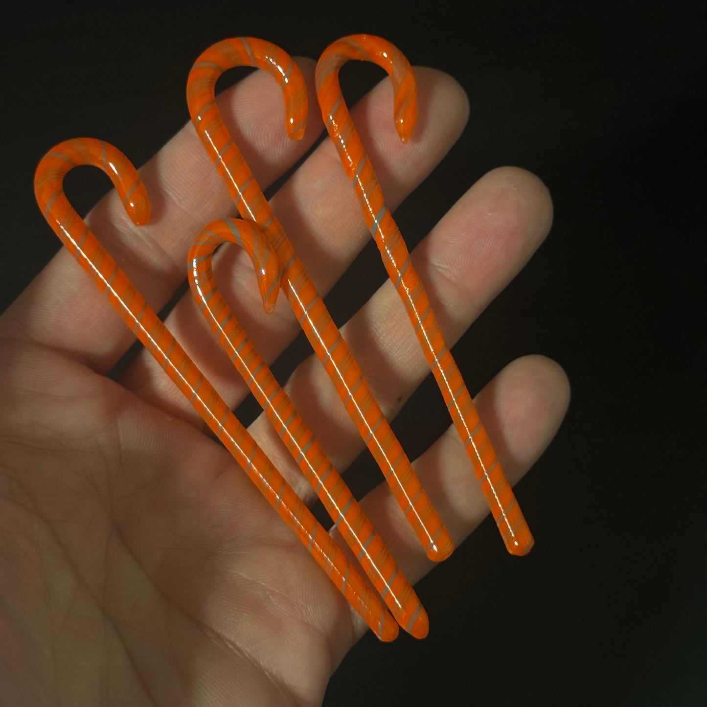 Candy Cane Glass Ornament