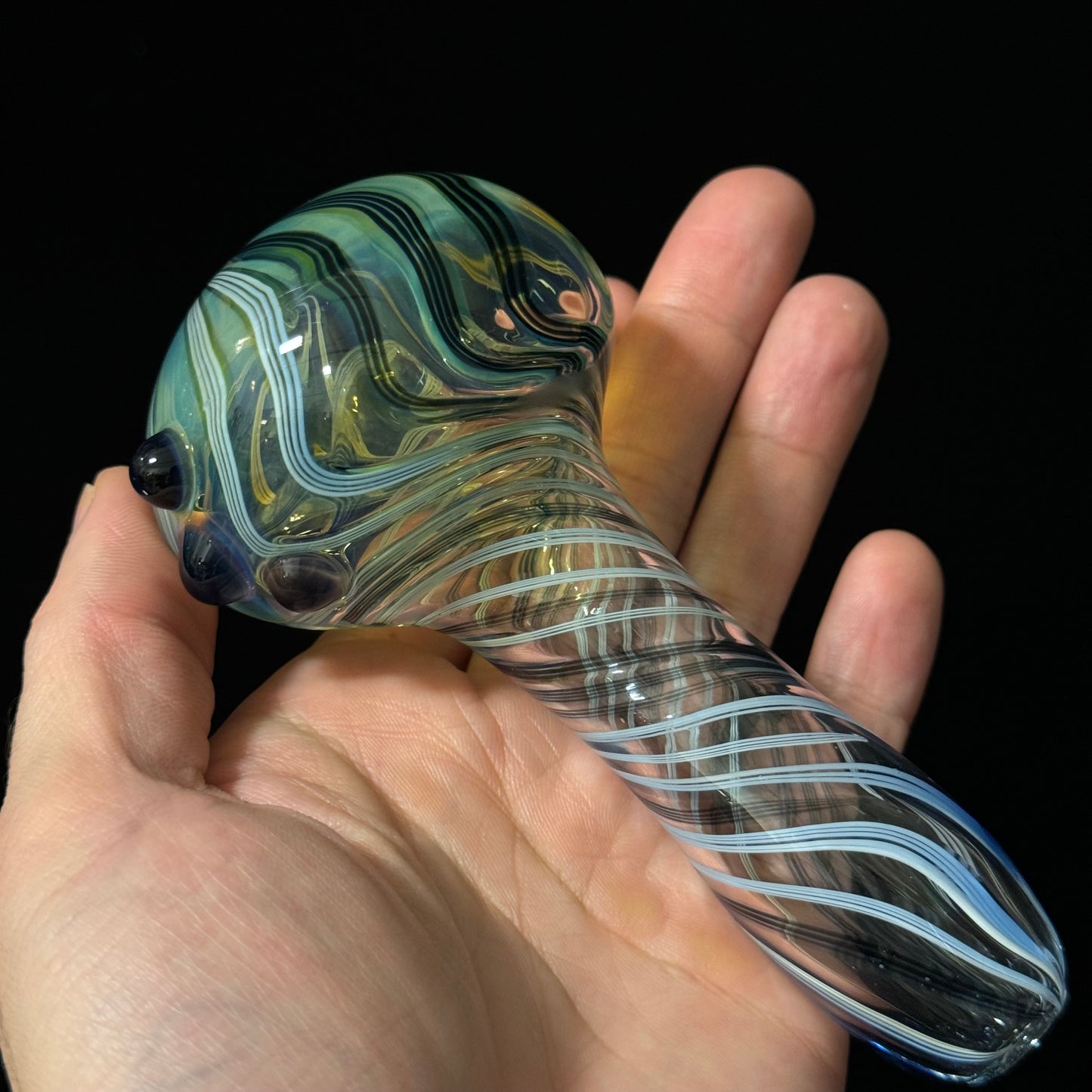 Color Changing Lined Inside Out Glass Pipe Heady Pipe Hand Blown Extra Thick