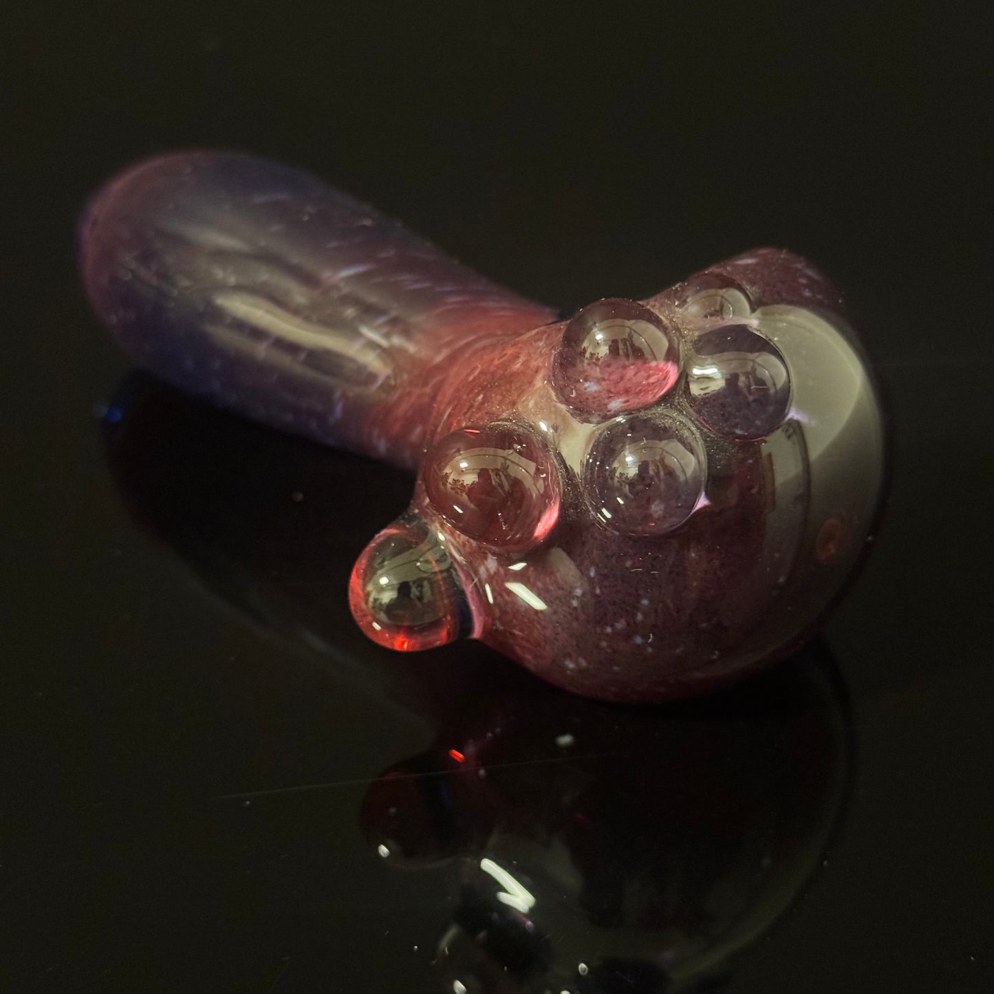 Multicolor Maroon Purple Inside Out Glass Pipe Heady Pipe Hand Blown Extra Thick