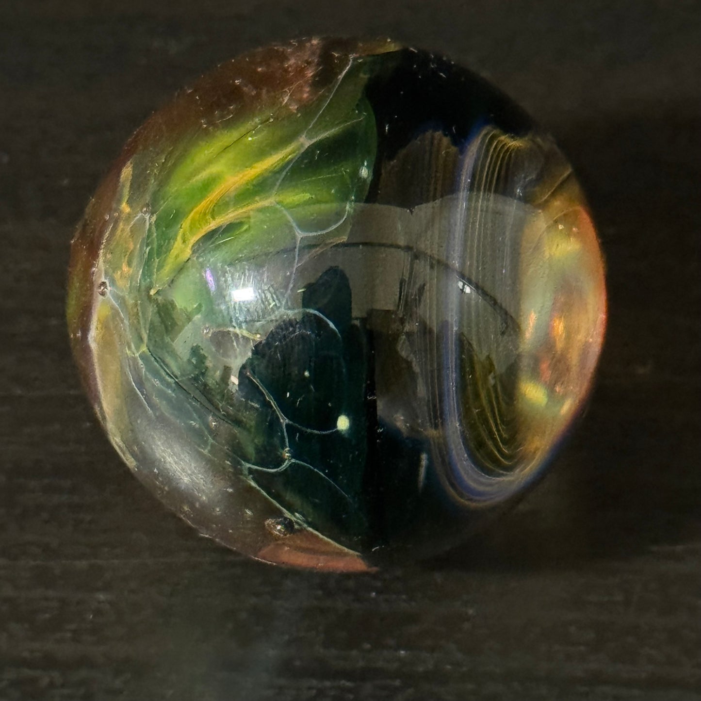 Space Galactic Vortex Glass Marble Hand Made
