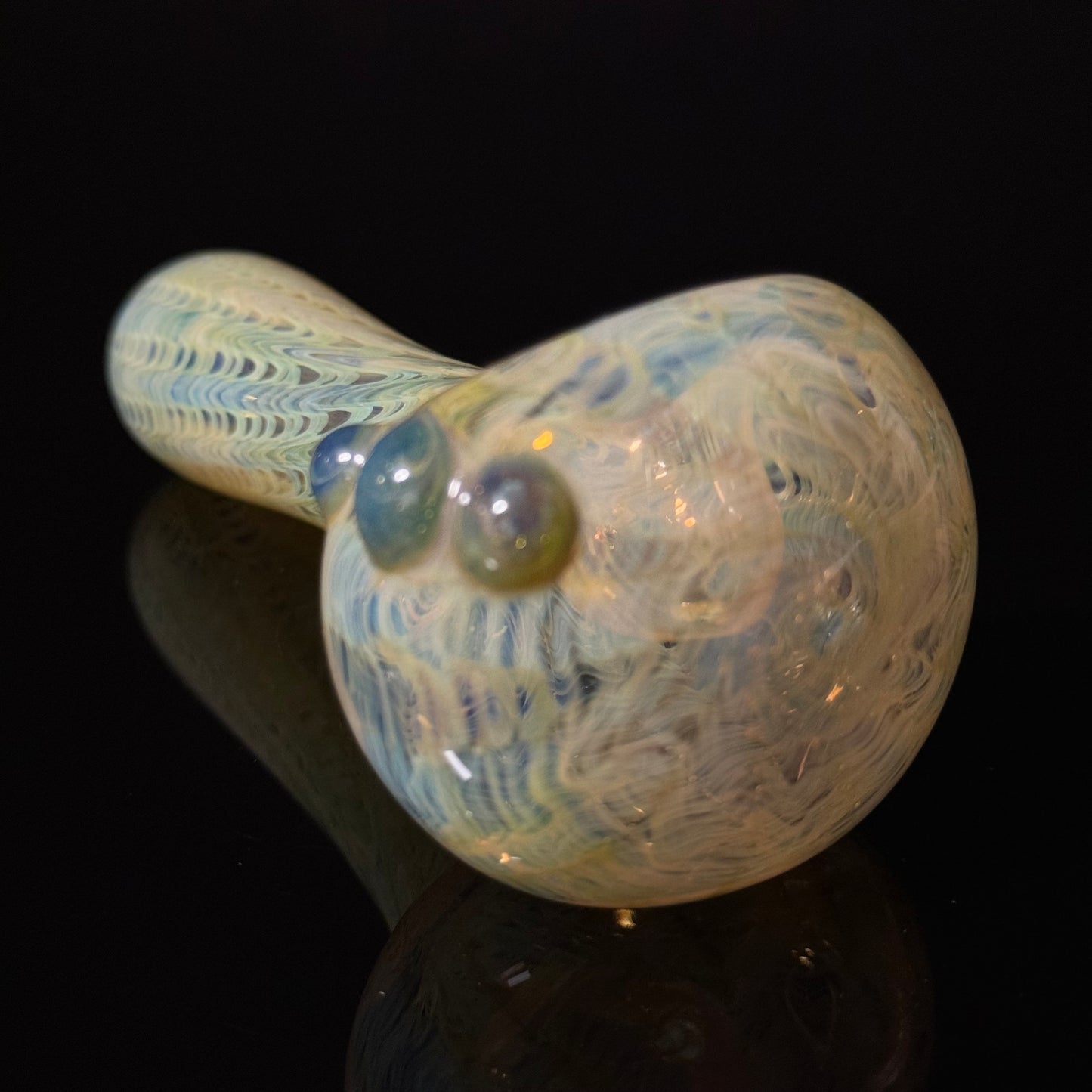 Wrap & Rake Color Changing Glass Heady Pipe Hand Blown