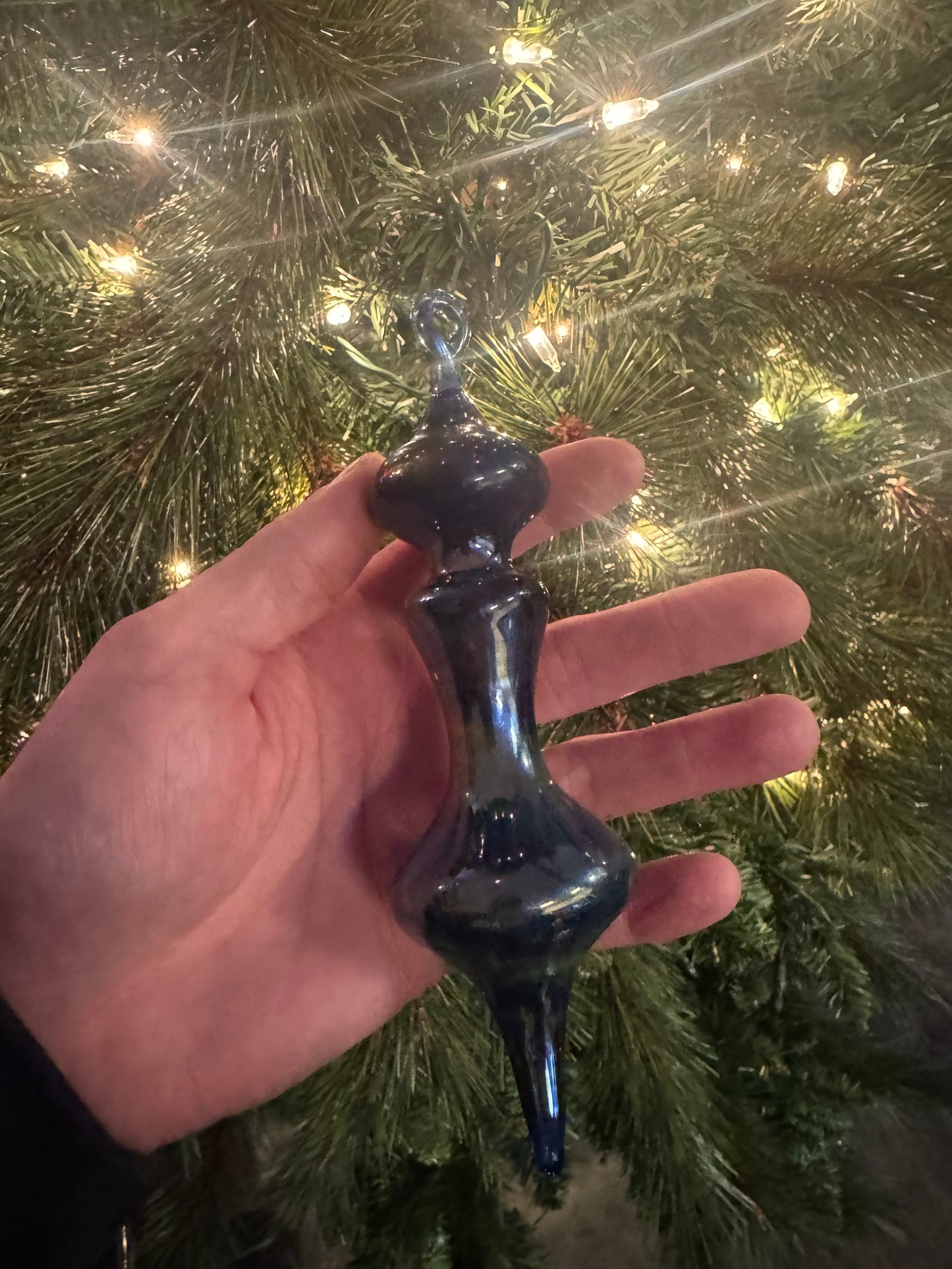 Glass Ornament Cobalt Blue