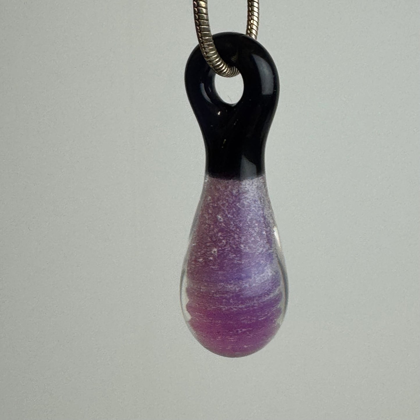 Memorial Cremation Glass Pendant Encased over Color