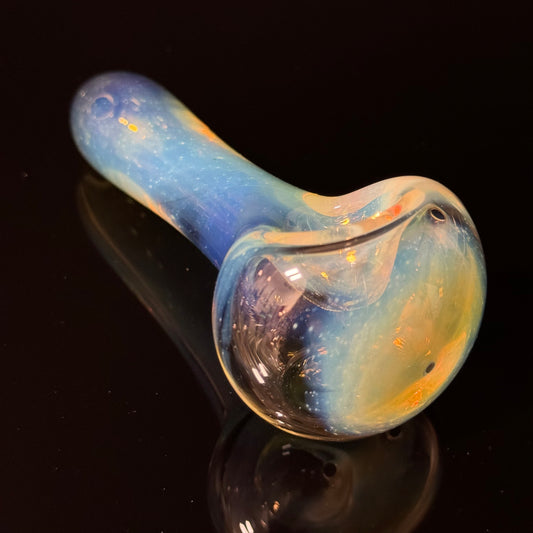 Inside Silver Fuming Color Changing Glass Heady Pipe Hand Blown