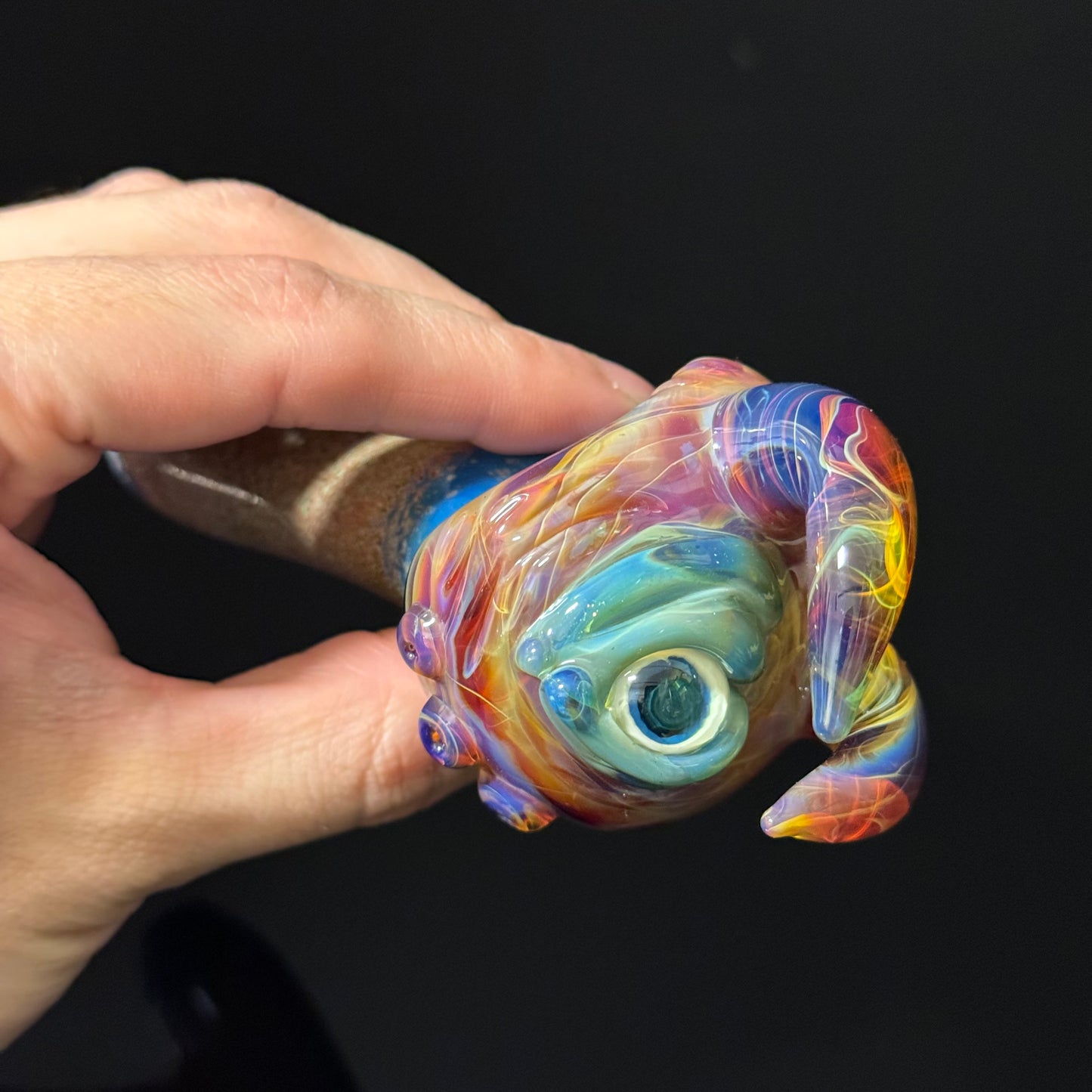 Eyeball Monster Glass Heady Pipe Hand Blown