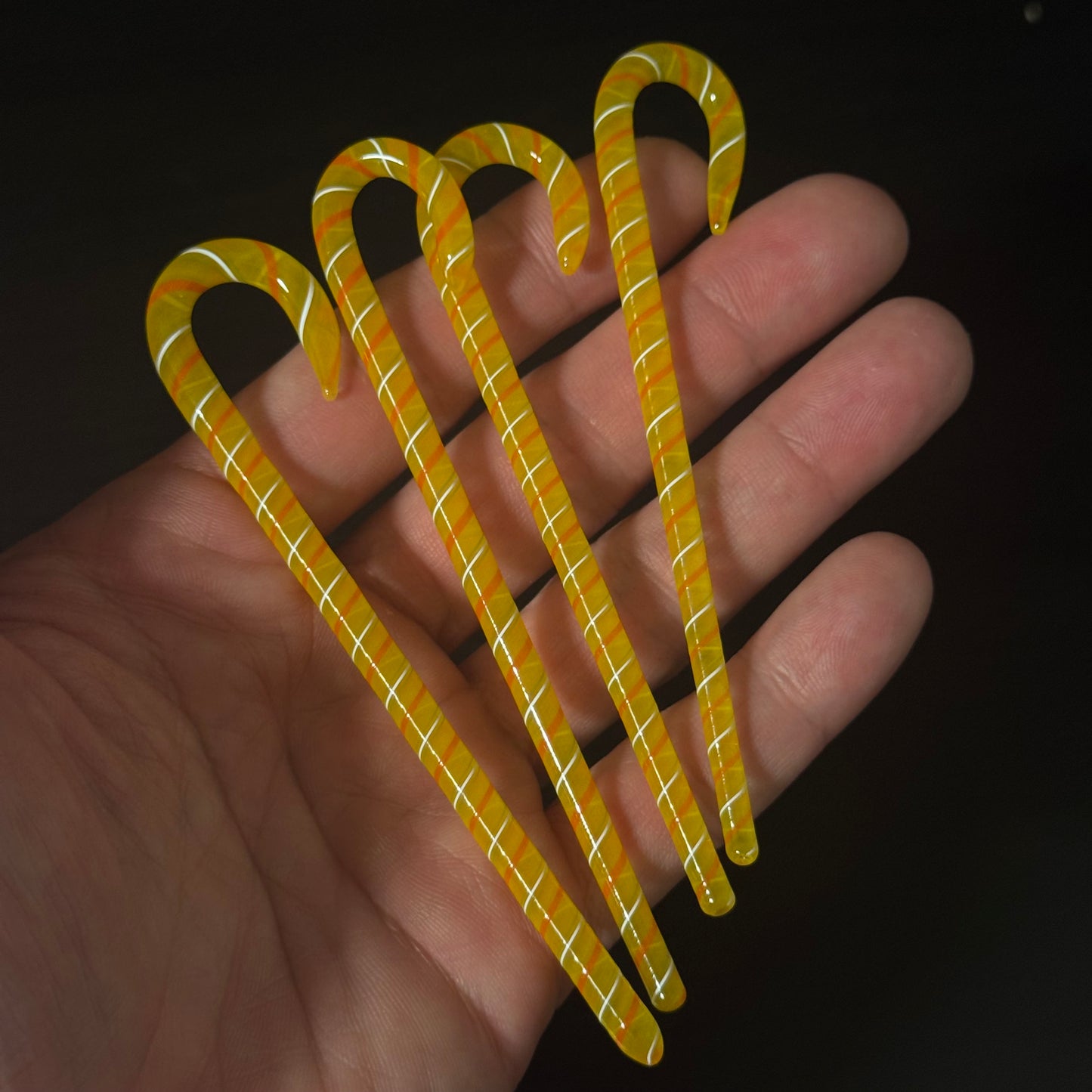 Candy Cane Glass Ornament