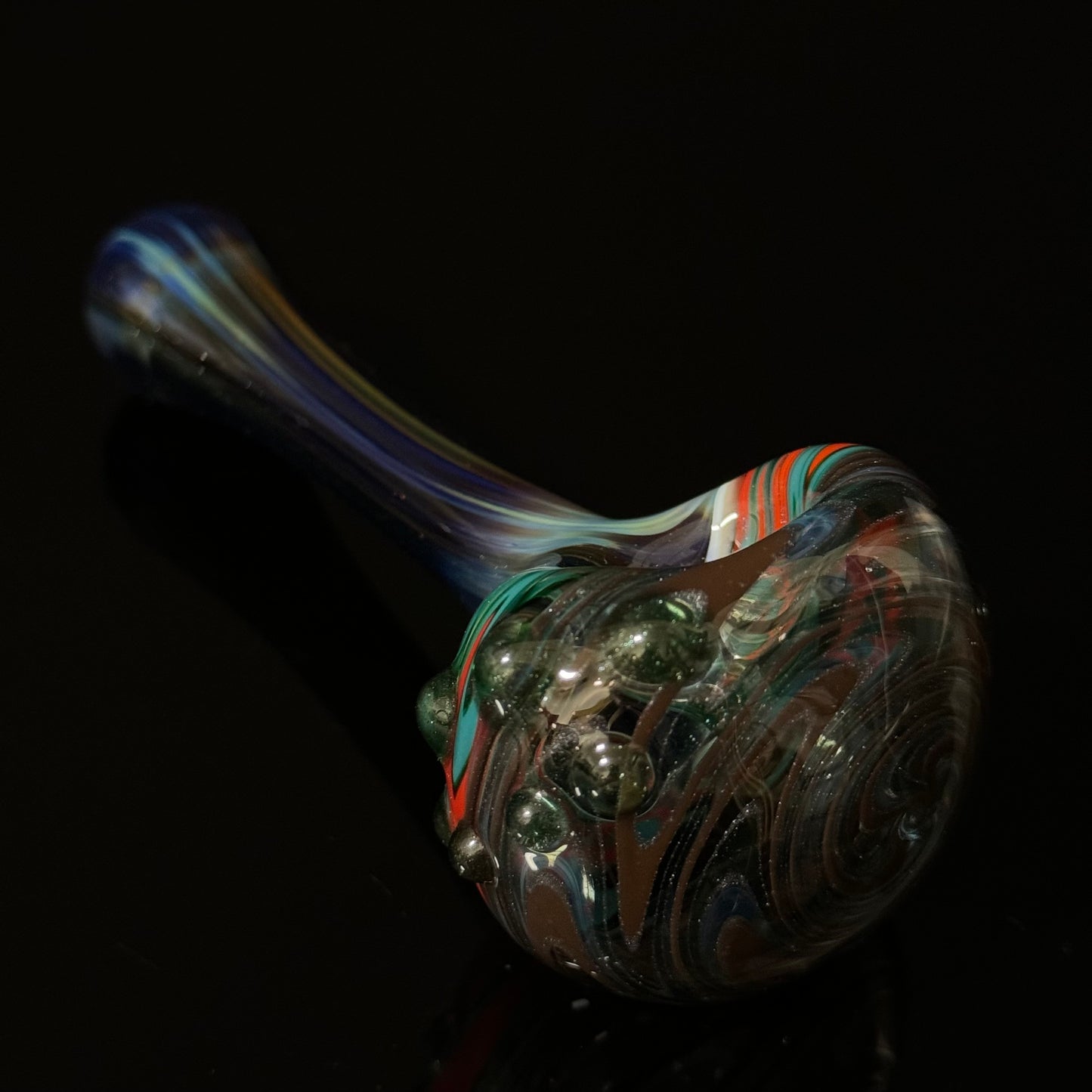 Full Linework Switchback Glass Pipe, Heady Hand Blown