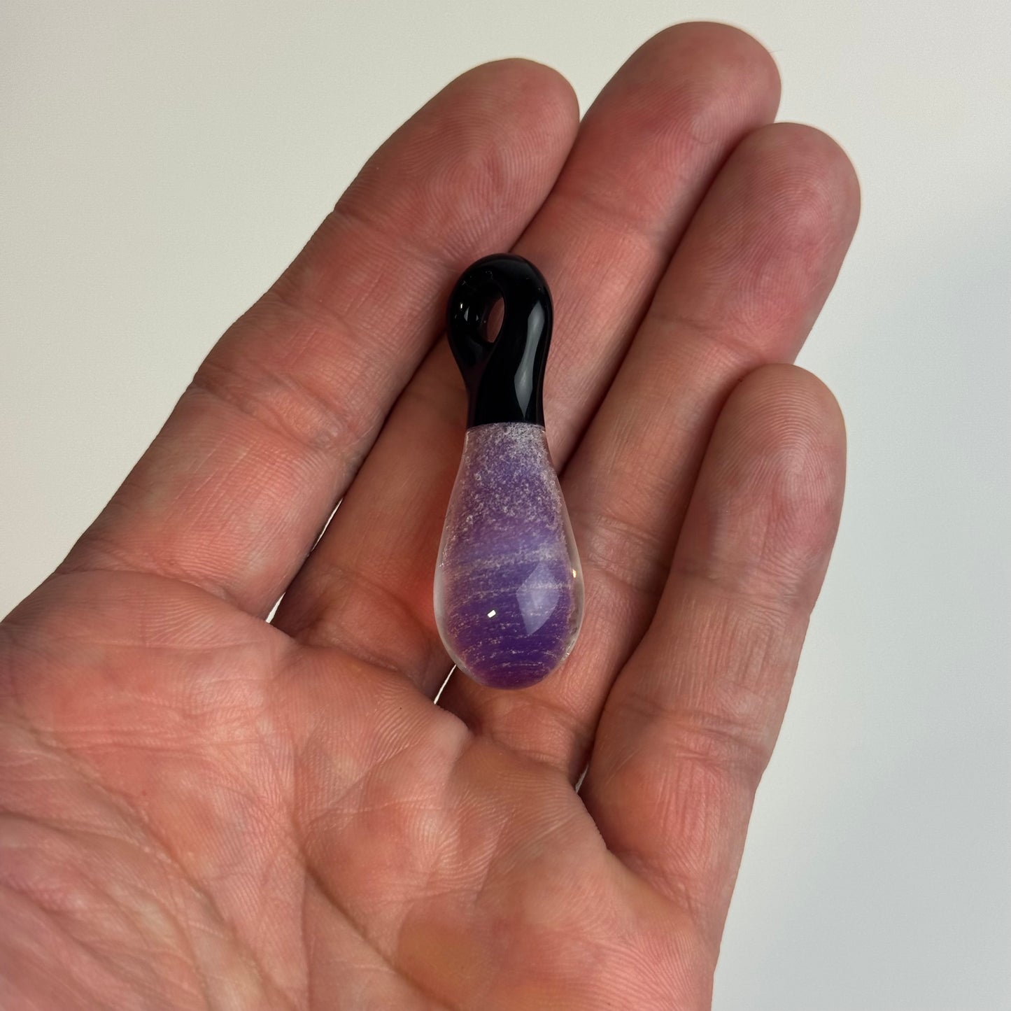 Memorial Cremation Glass Pendant Encased over Color